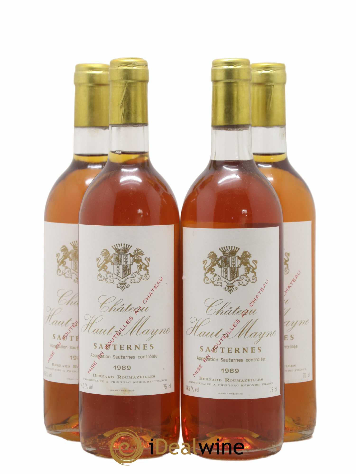 Sauternes Haut Mayne 1989 - Lotto di 4 bottiglie - 0
