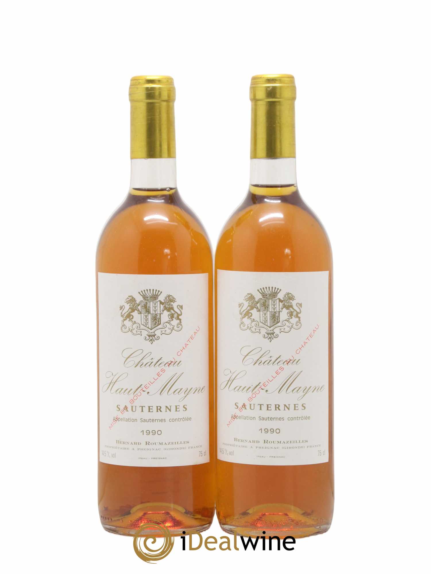 Sauternes Haut Mayne 1990 - Lotto di 2 bottiglie - 0