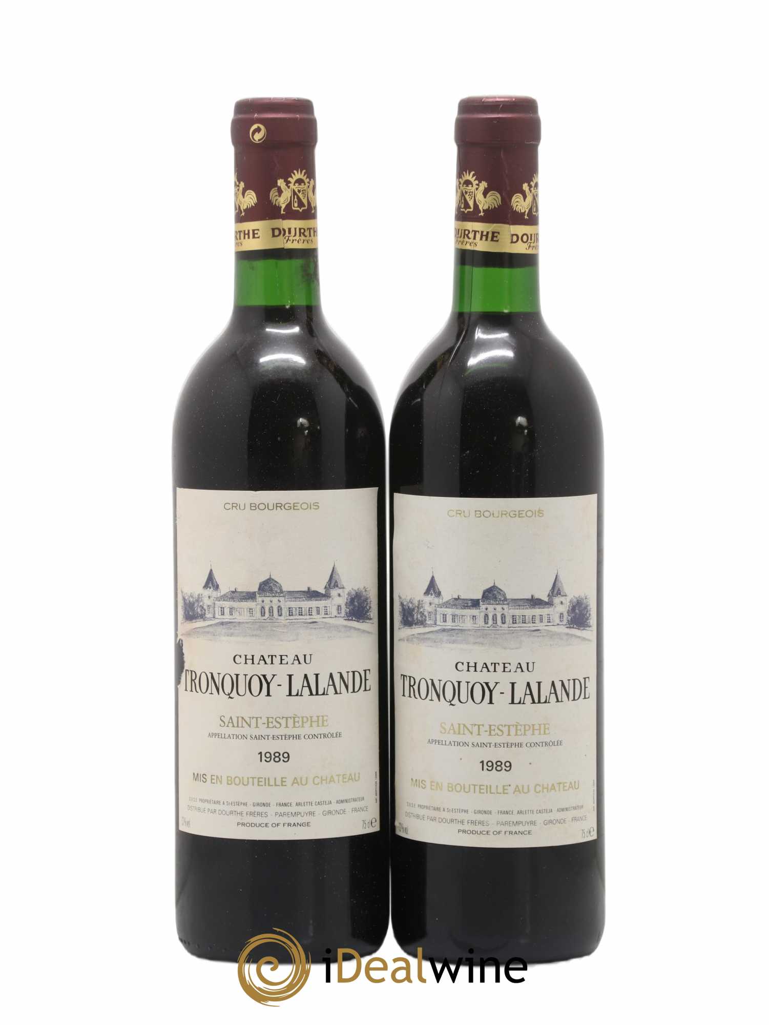 Château Tronquoy Lalande 1989 - Lot de 2 bouteilles - 0