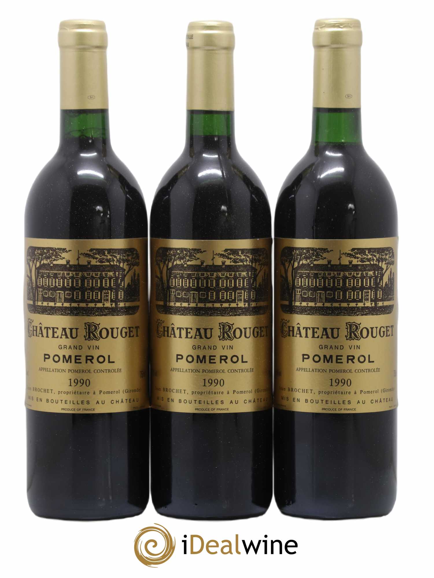 Château Rouget 1990 - Lot of 3 bottles - 0