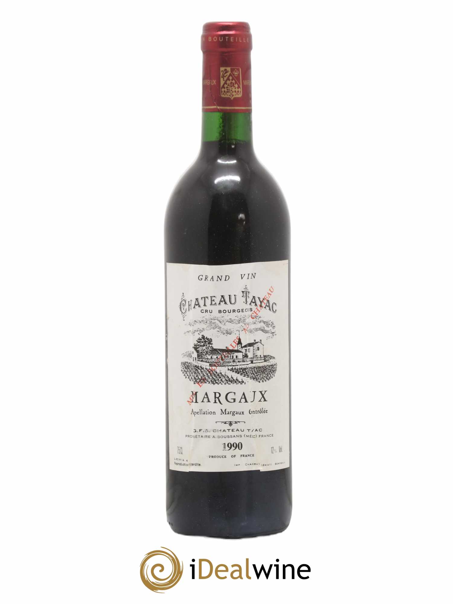 Château Tayac Cru Bourgeois 1990 - Lot de 1 bouteille - 0