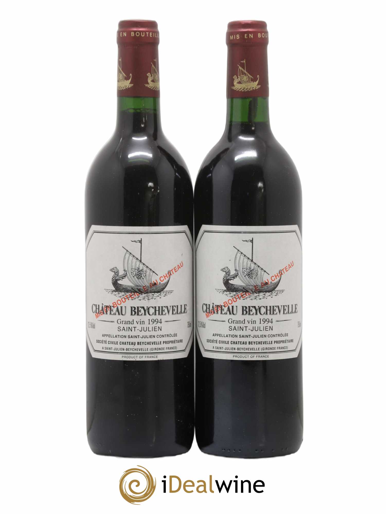 Château Beychevelle 4ème Grand Cru Classé 1994 - Lot de 2 bouteilles - 0