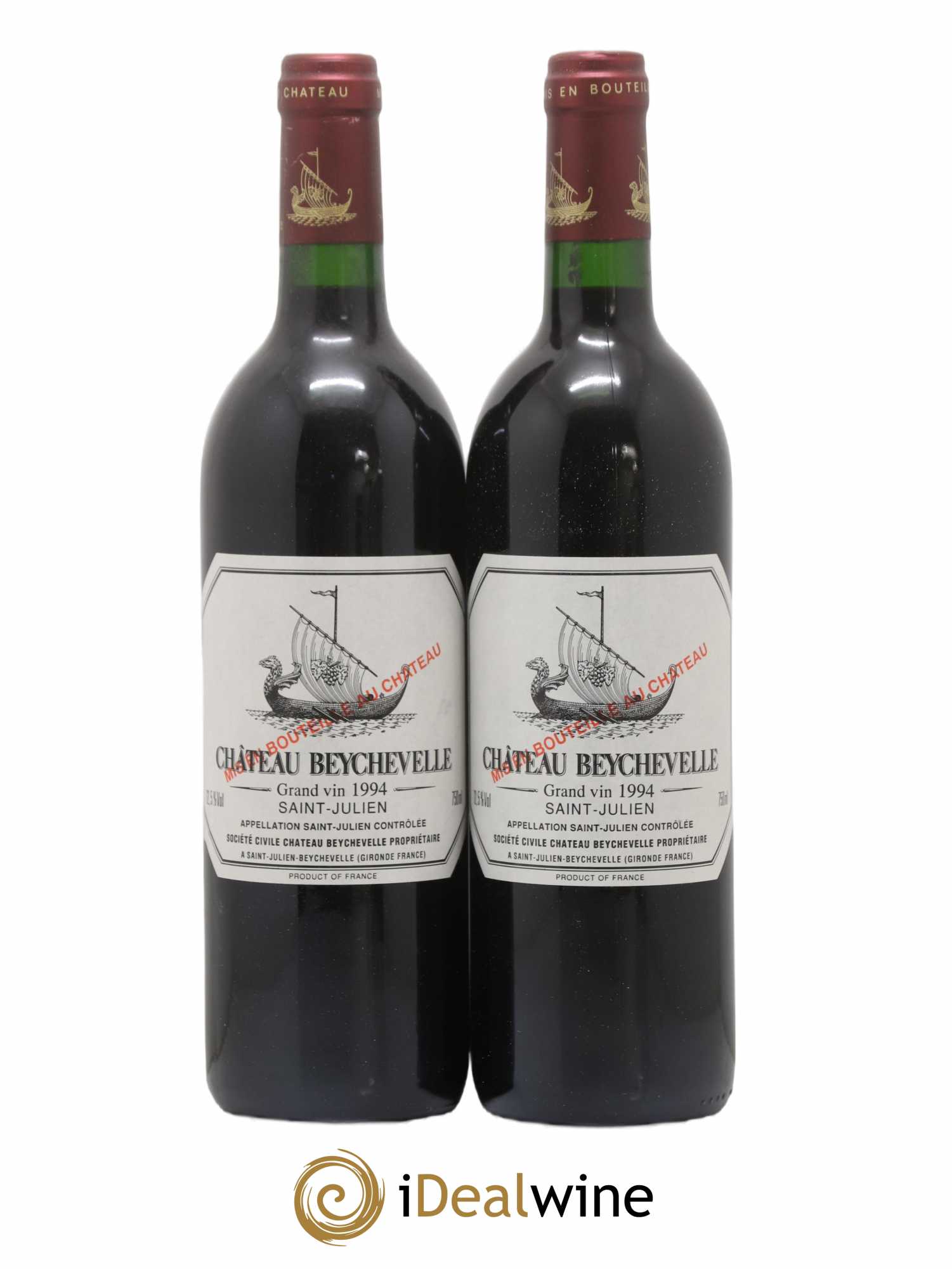 Château Beychevelle 4ème Grand Cru Classé 1994 - Lot de 2 bouteilles - 0
