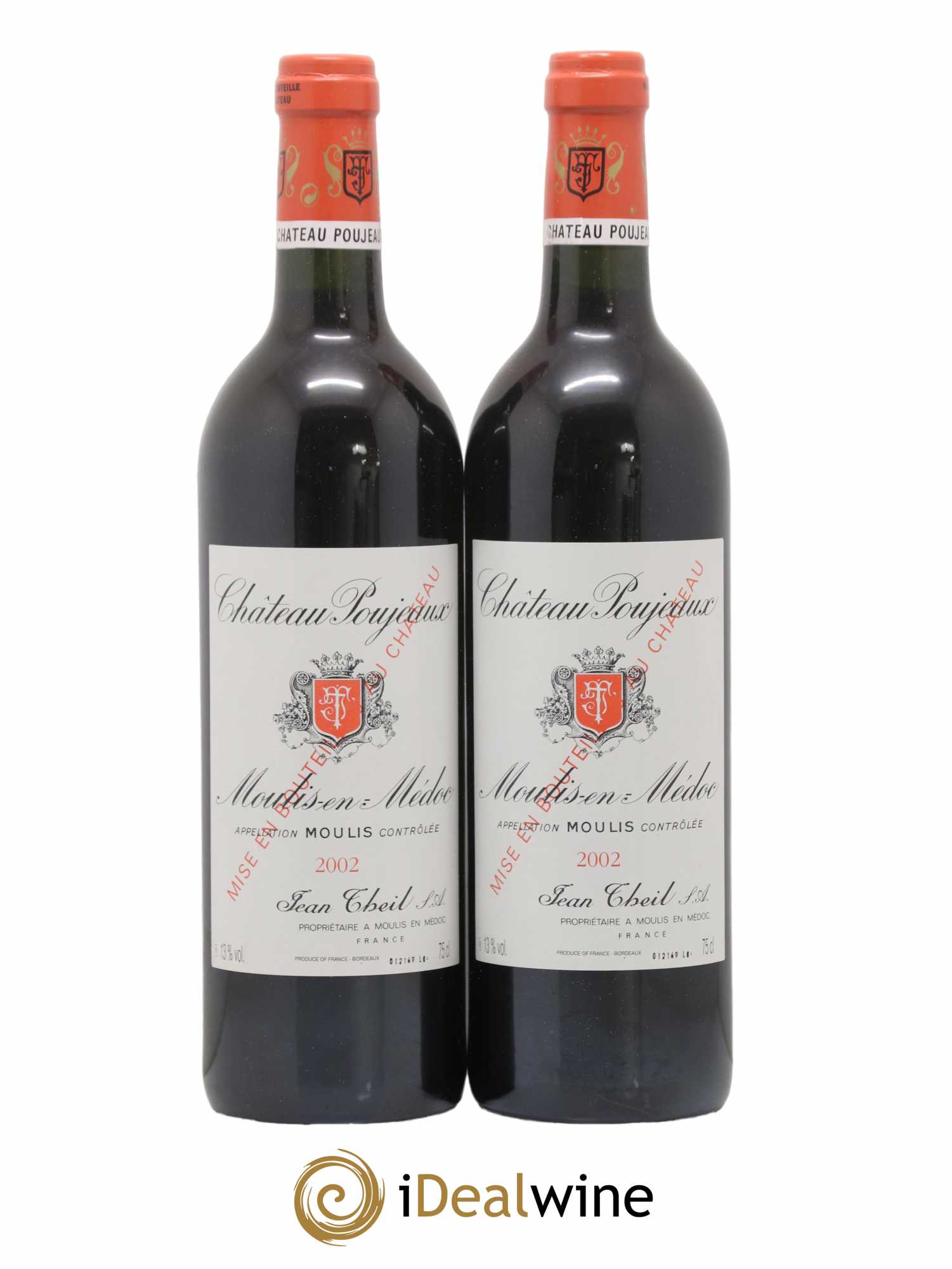 Château Poujeaux 2002 - Lot de 2 bouteilles - 0