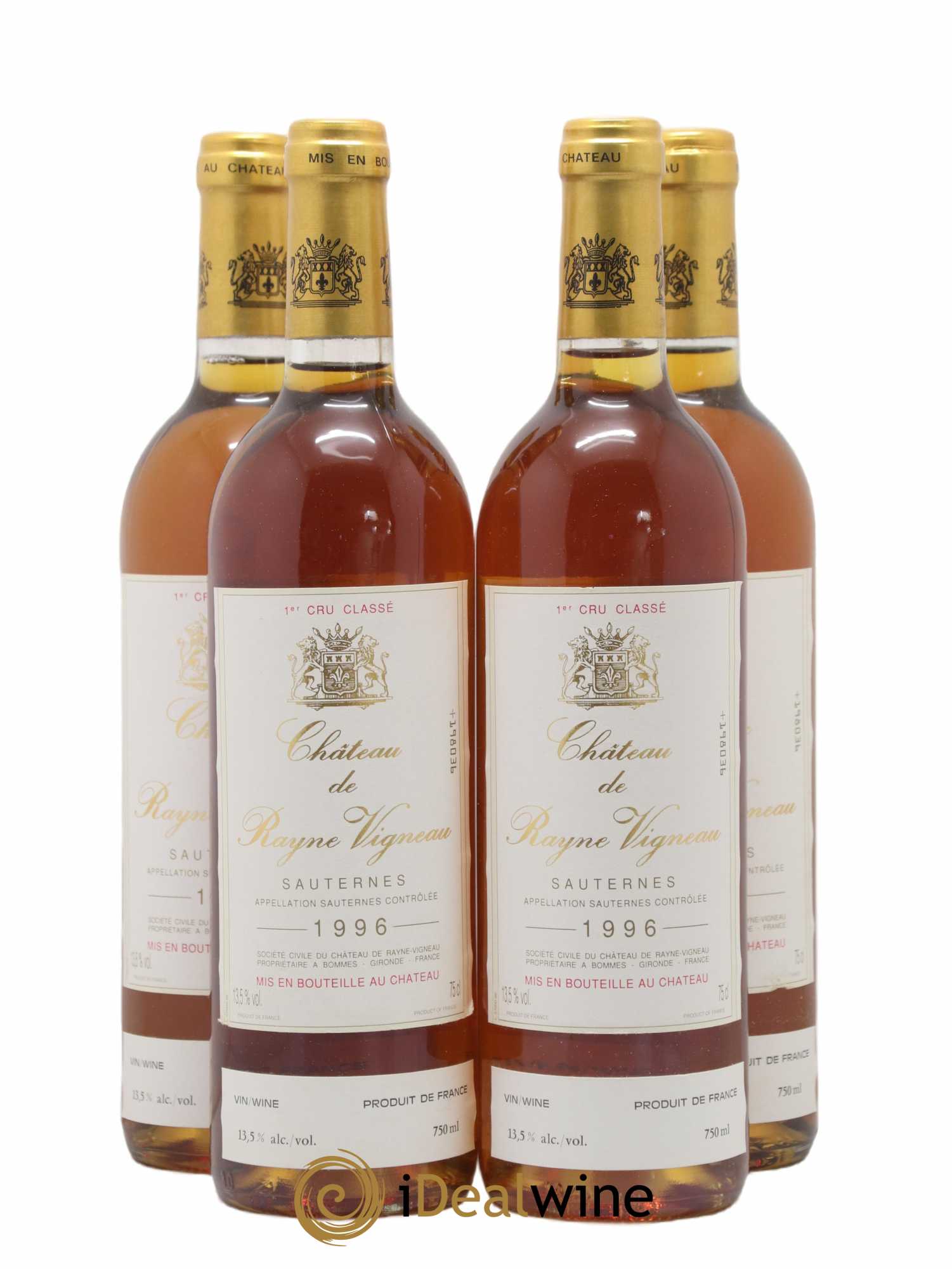Château de Rayne Vigneau 1er Grand Cru Classé 1996 - Lotto di 4 bottiglie - 0