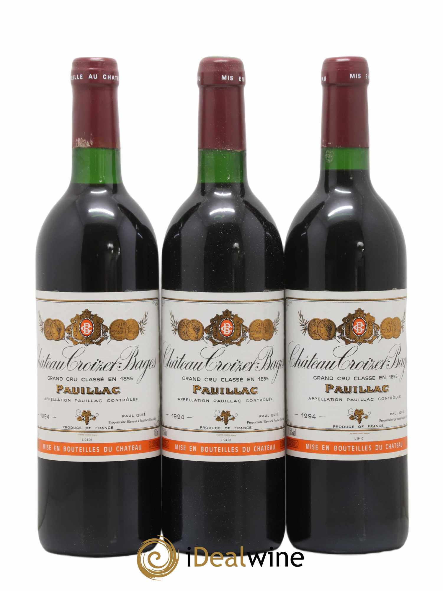 Château Croizet Bages 5ème Grand Cru Classé 1994 - Lot de 12 bouteilles - 1