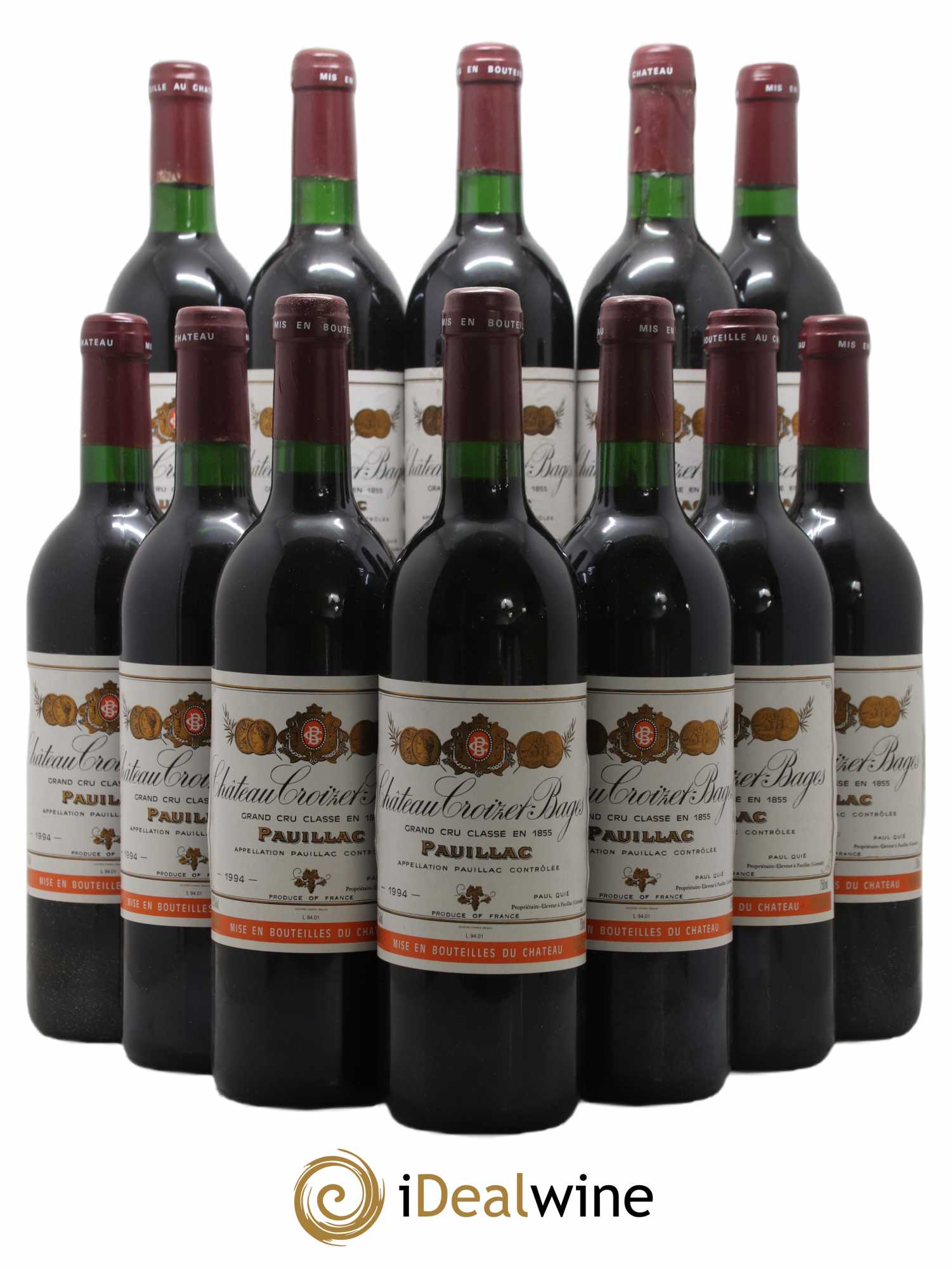 Château Croizet Bages 5ème Grand Cru Classé 1994 - Lot de 12 bouteilles - 0
