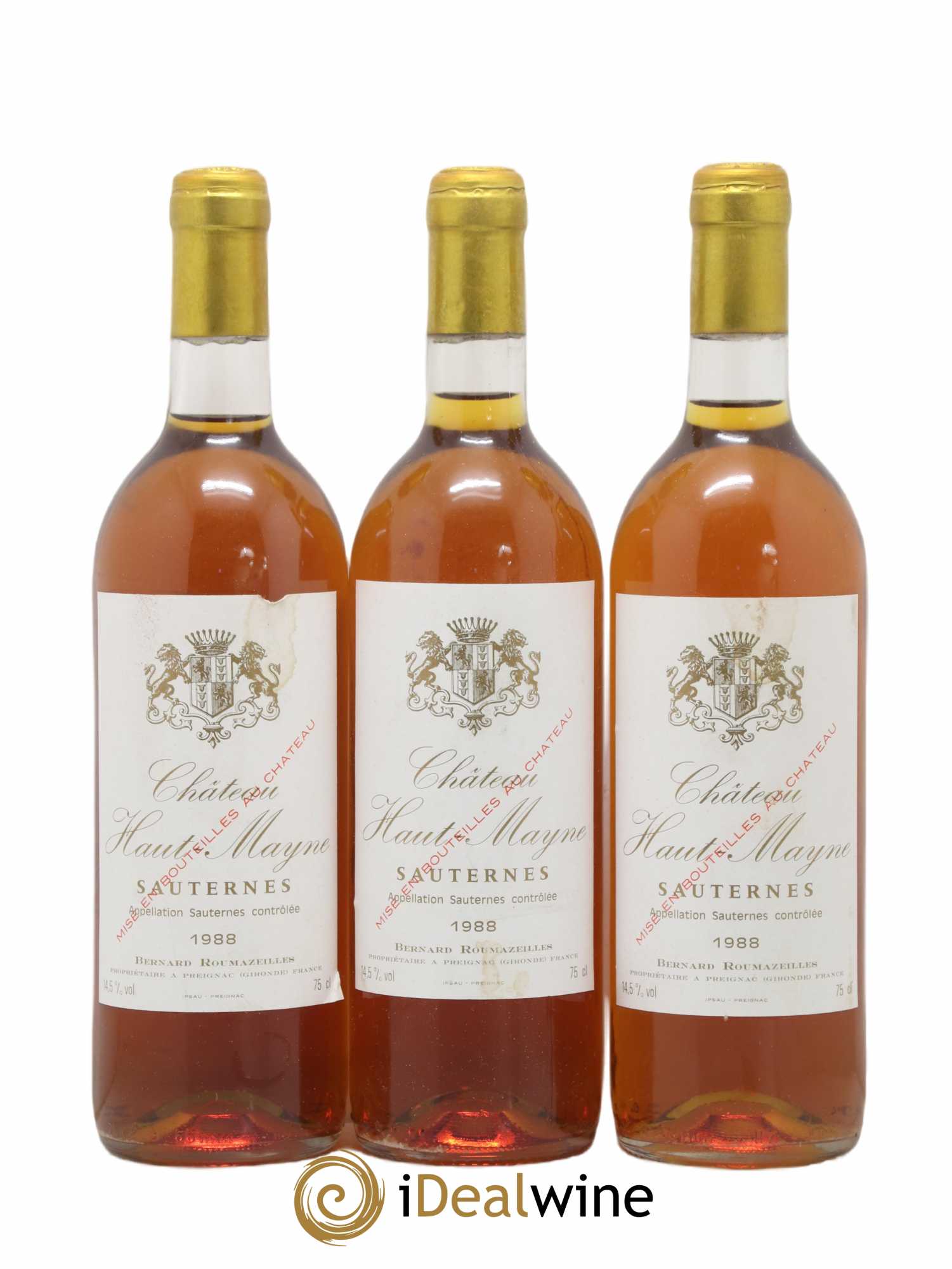 Sauternes Haut Mayne 1988 - Lotto di 3 bottiglie - 0
