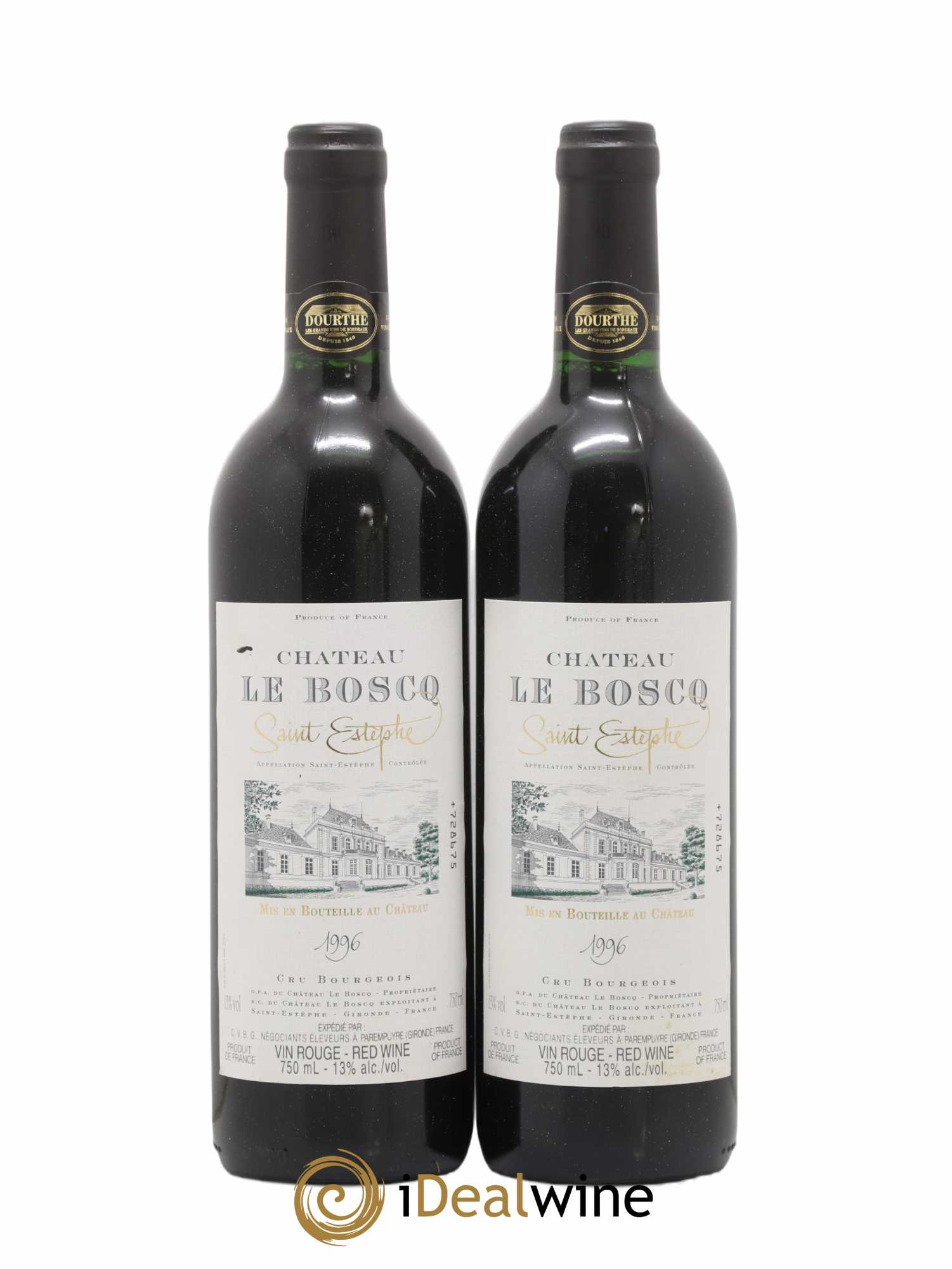 Château le Boscq Cru Bourgeois 1996 - Lot de 2 bouteilles - 0