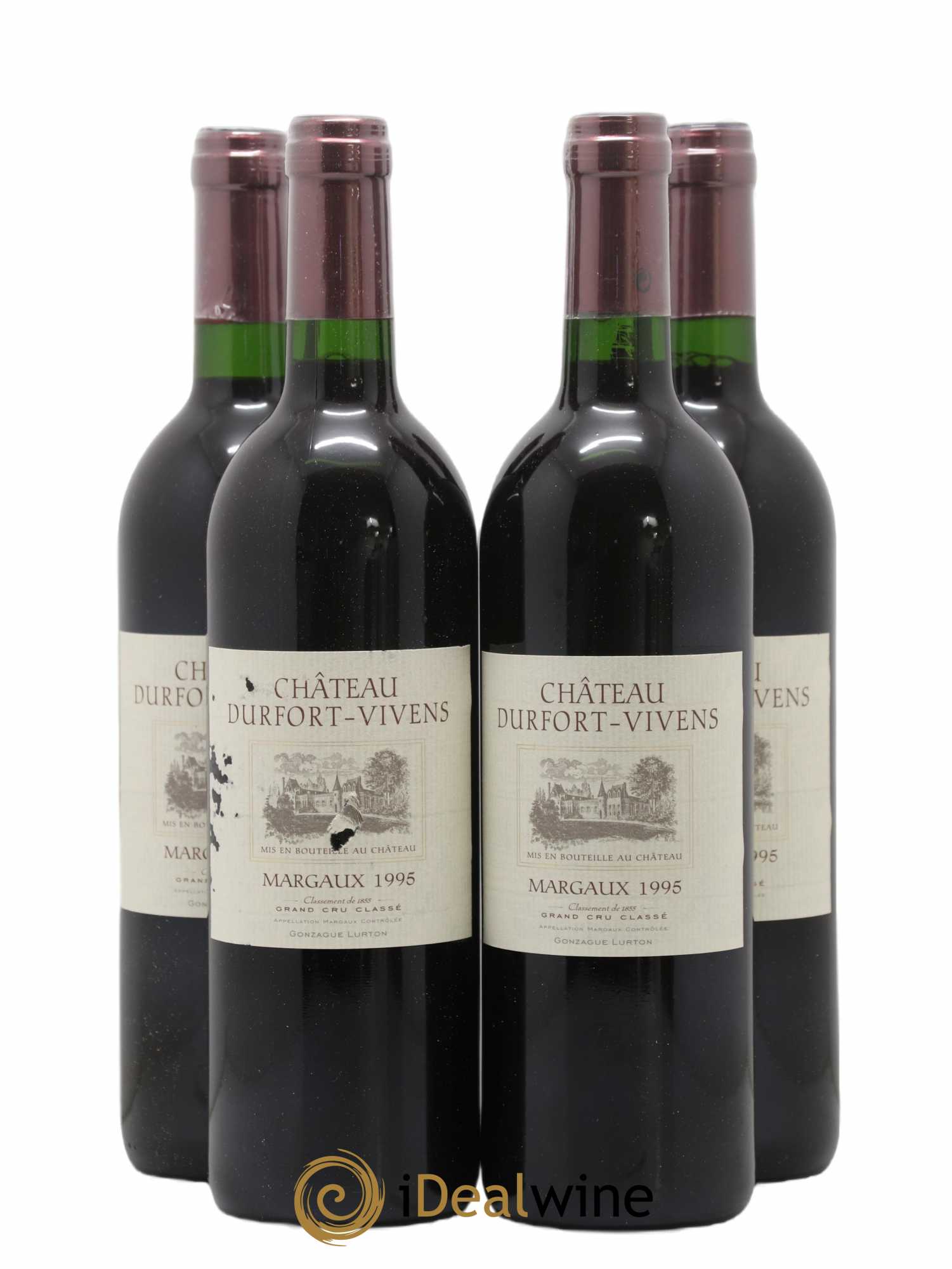 Château Durfort Vivens 2ème Grand Cru Classé 1995 - Lot de 4 bouteilles - 0