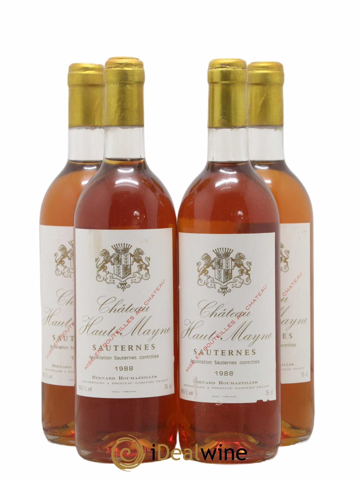 Sauternes Haut Mayne 1988 - Lotto di 4 bottiglie - 0
