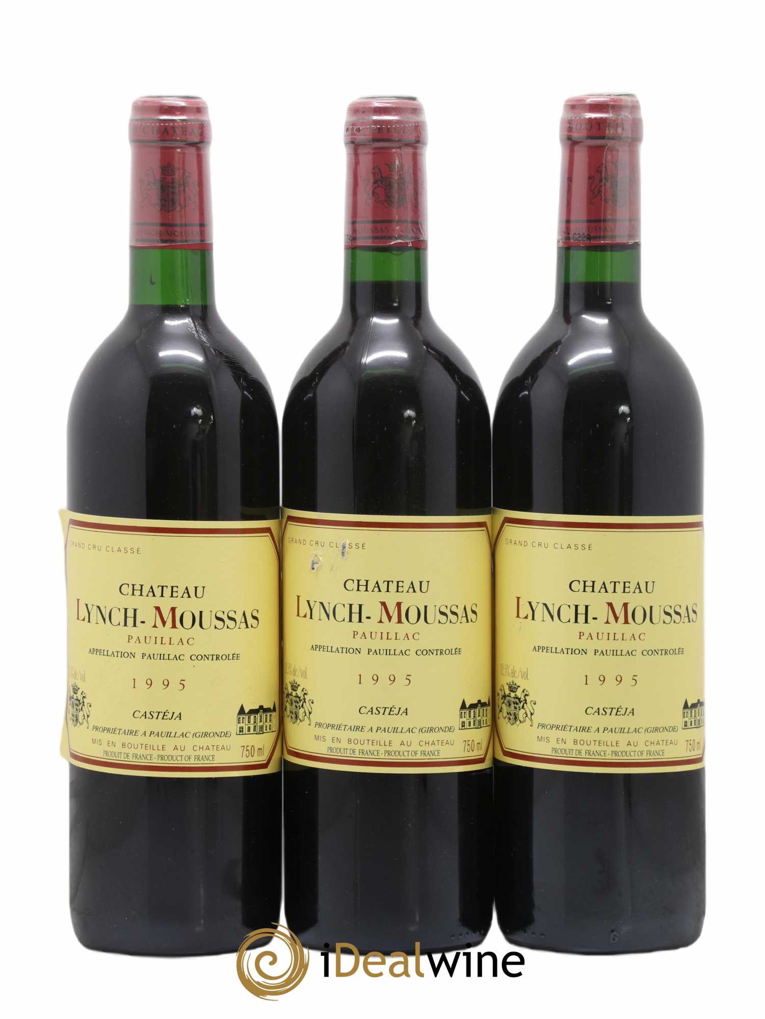 Château Lynch Moussas 5ème Grand Cru Classé 1995 - Lot de 3 bouteilles - 0