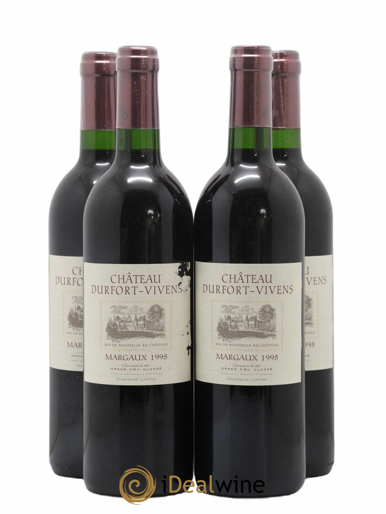 Château Durfort Vivens 2ème Grand Cru Classé 1995 - Lot de 4 bouteilles - 0