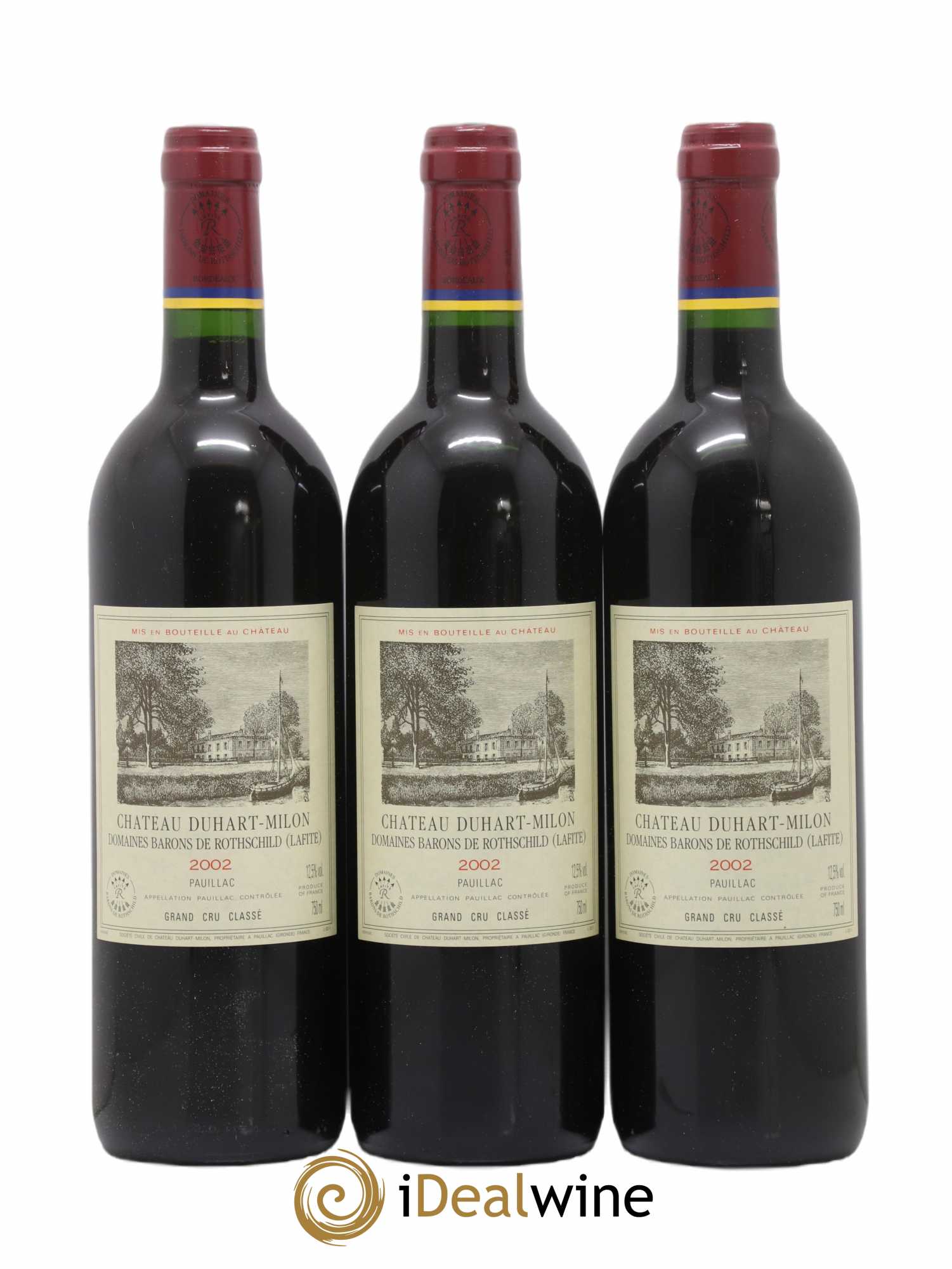 Château Duhart-Milon 4ème Grand Cru Classé 2002 - Lot de 3 bouteilles - 0