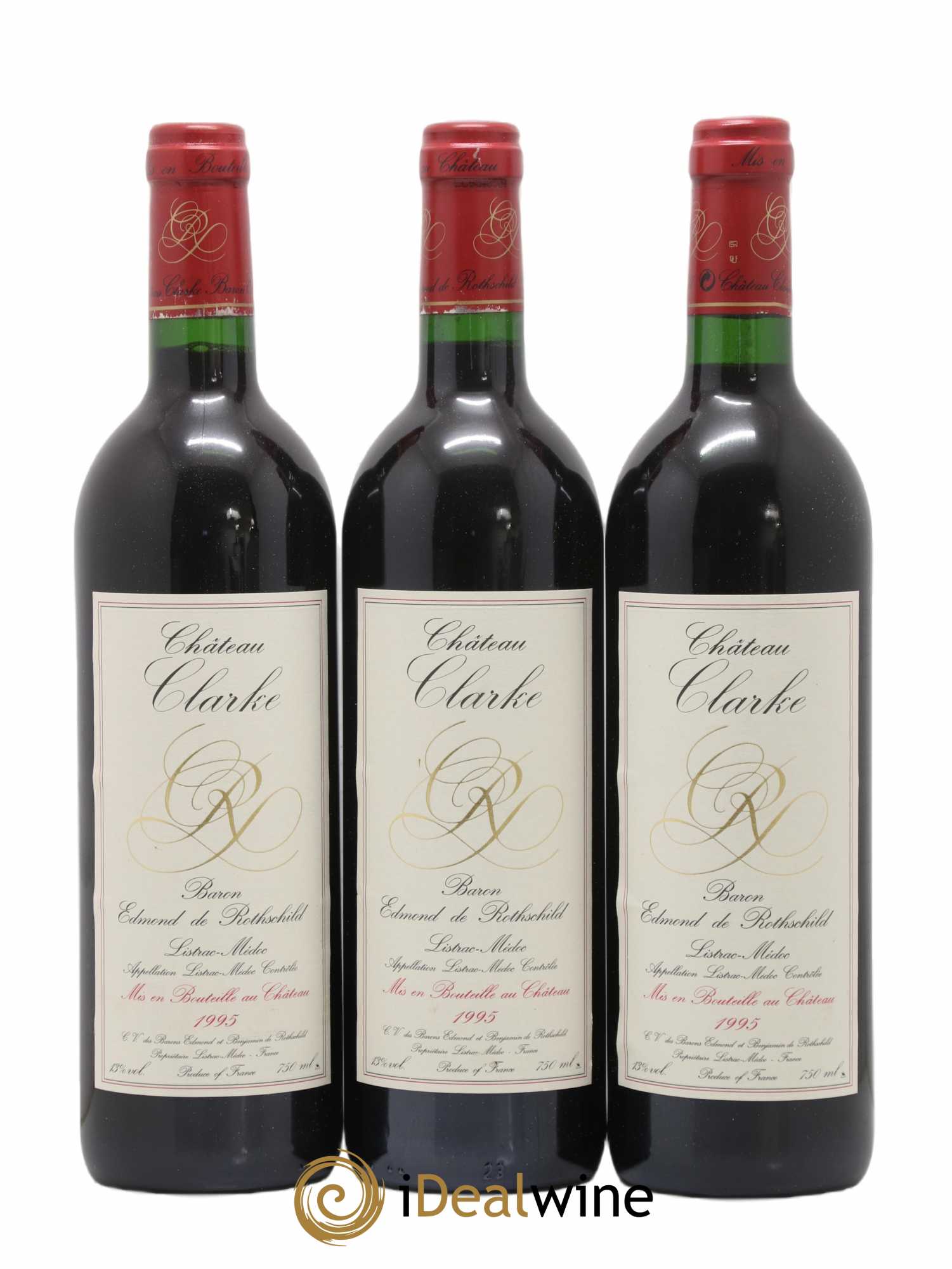 Château Clarke 1995 - Lot de 3 bouteilles - 0