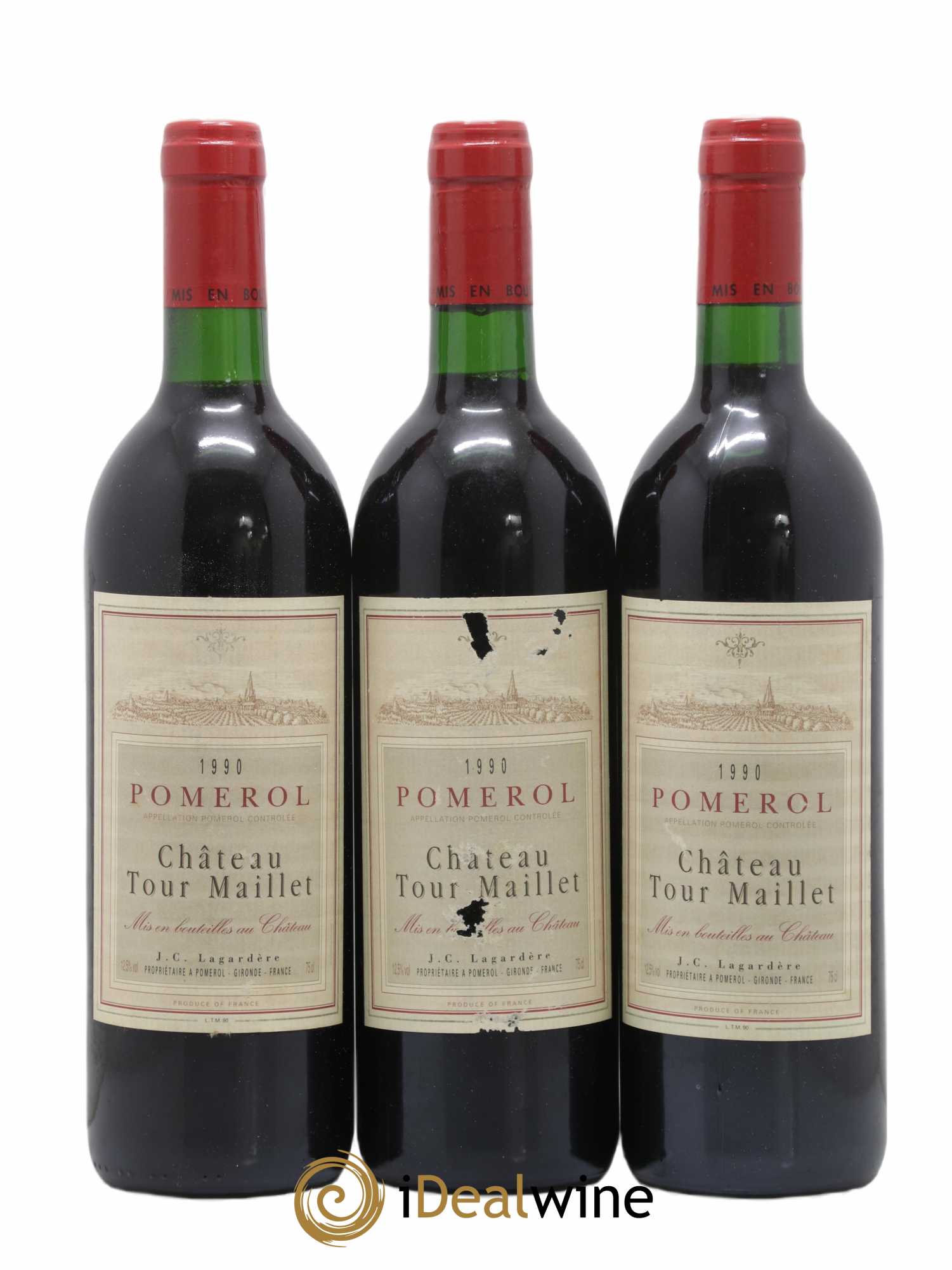 Château Tour Maillet 1990 - Lot de 3 bouteilles - 0
