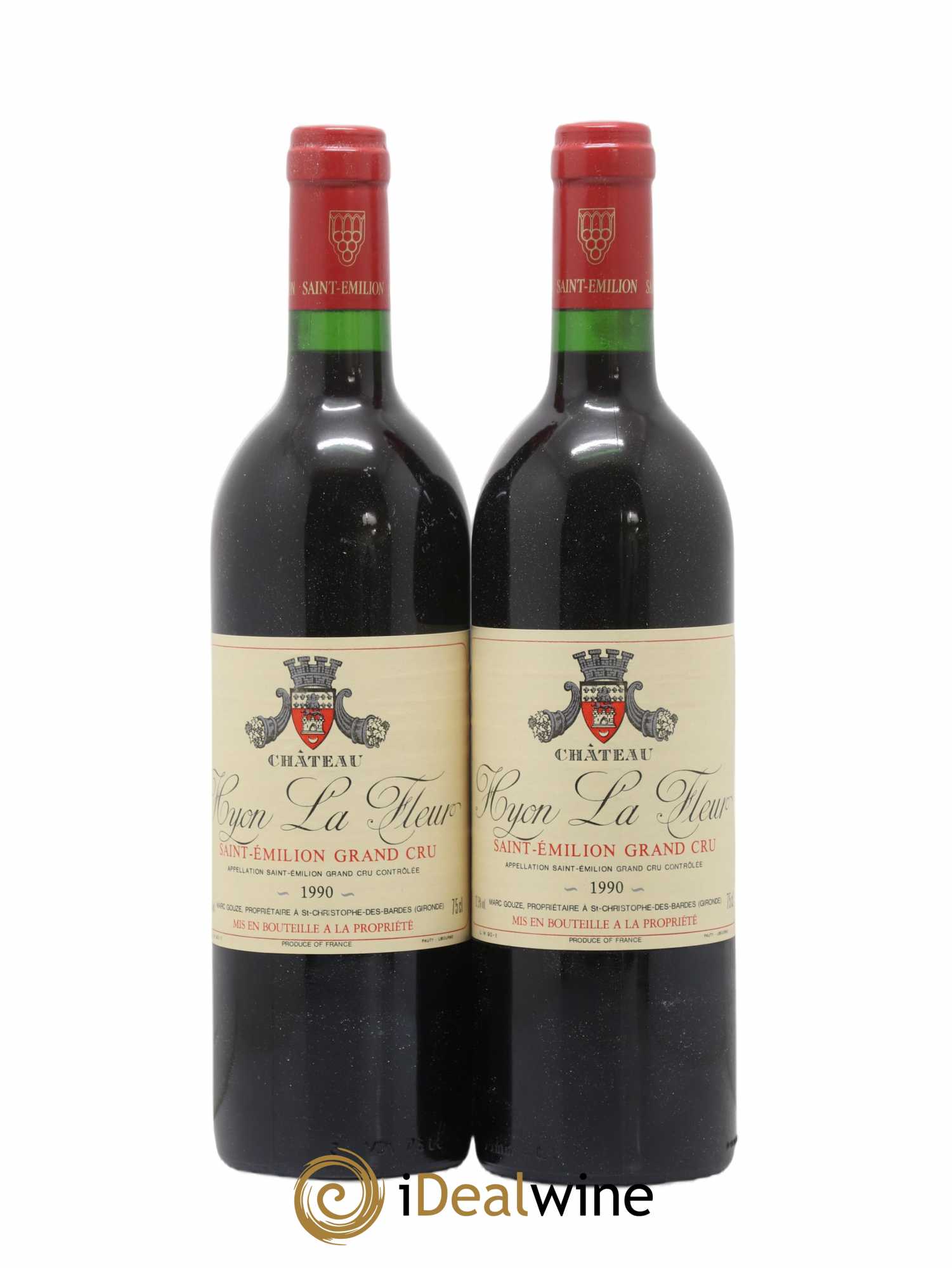 Saint-Émilion Grand Cru Hyon La Fleur 1990 - Posten von 2 Flaschen - 0