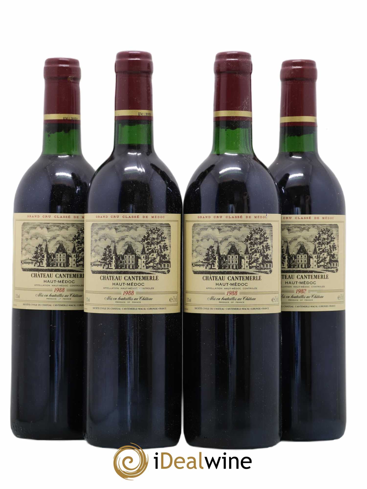 Château Cantemerle 5ème Grand Cru Classé 1998 - Lot de 4 bouteilles - 0
