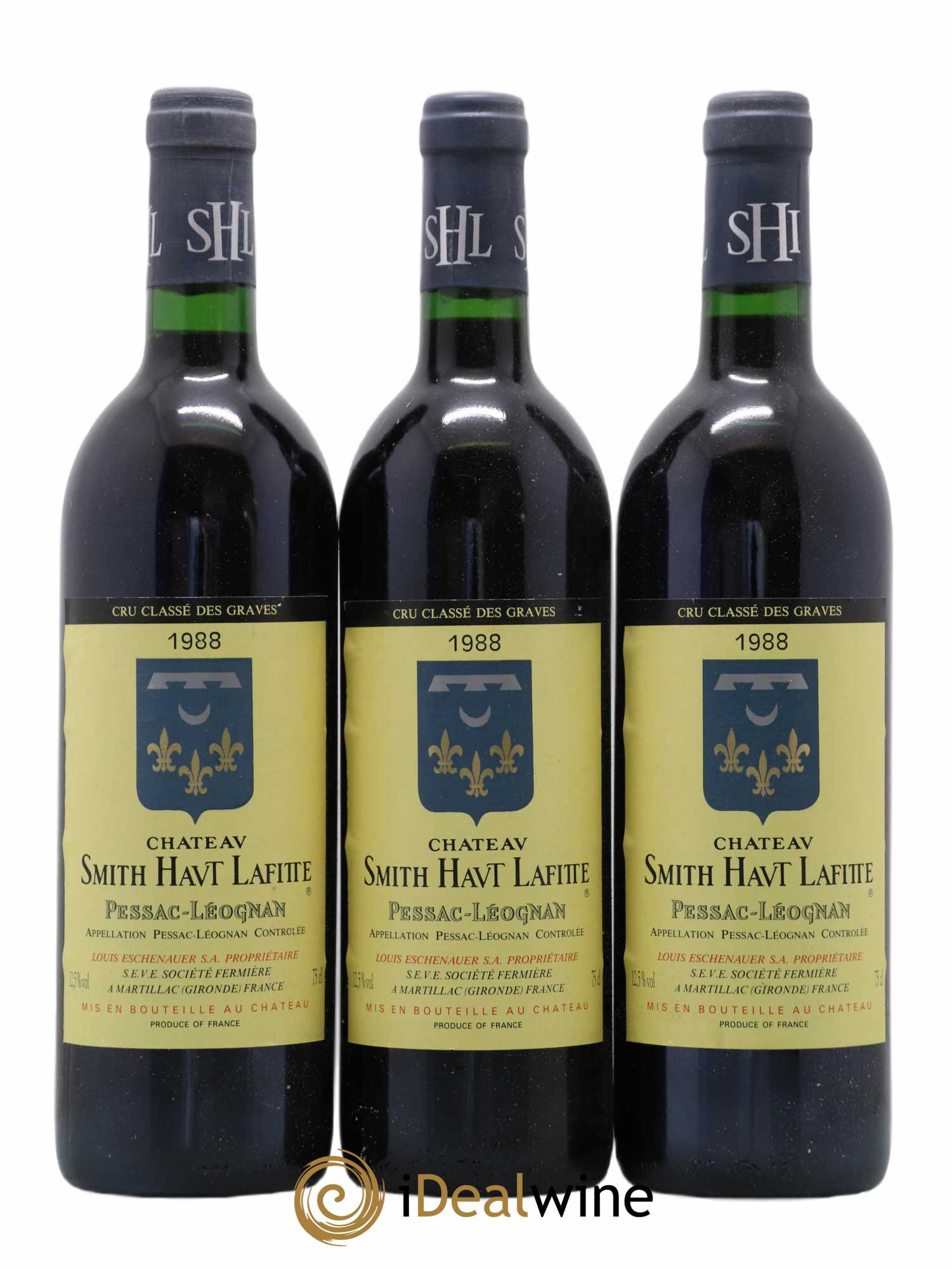 Château Smith Haut Lafitte Cru Classé de Graves 1988 - Lot de 3 bouteilles - 0