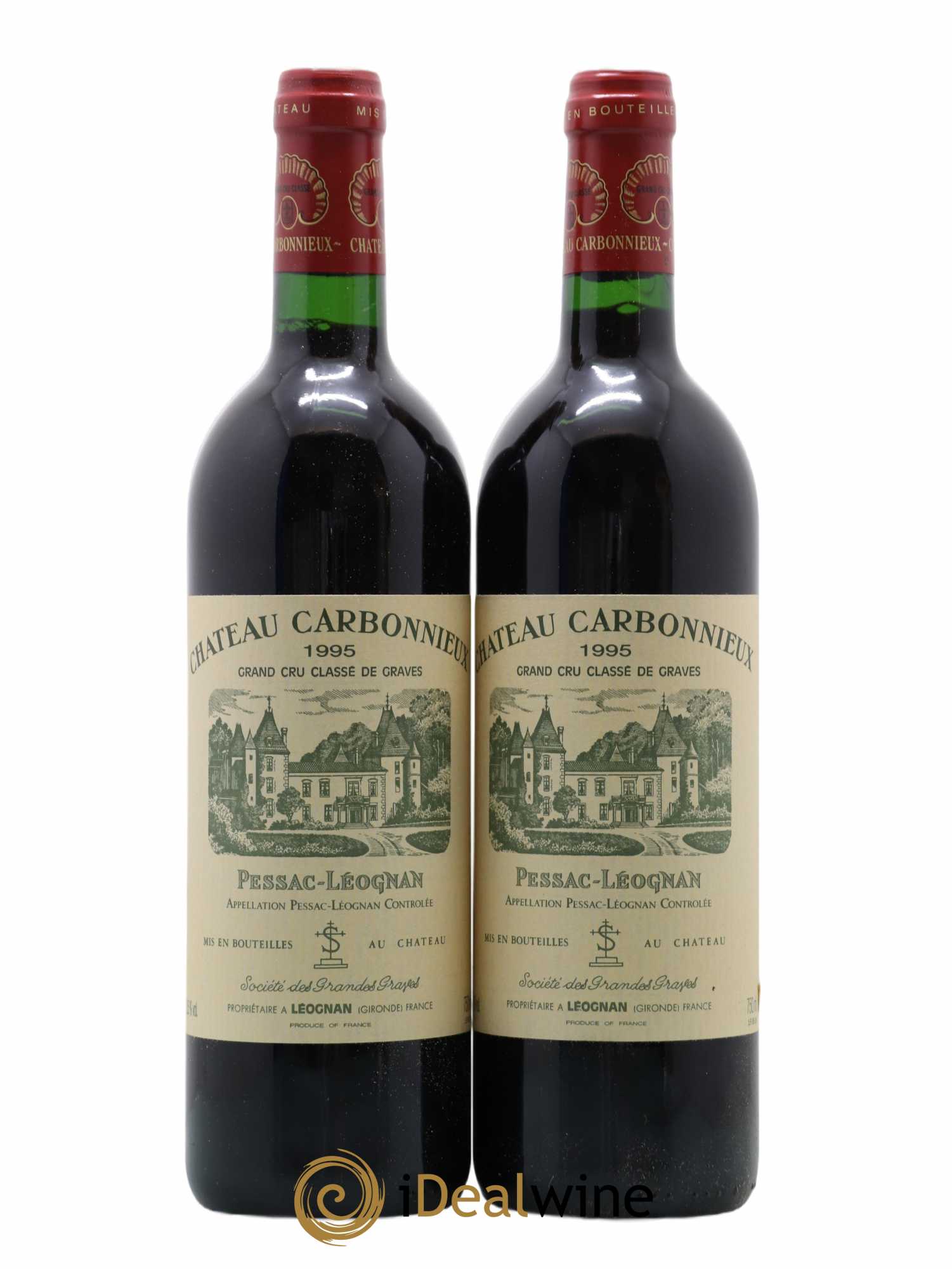 Château Carbonnieux Cru Classé de Graves 1995 - Lot de 2 bouteilles - 0