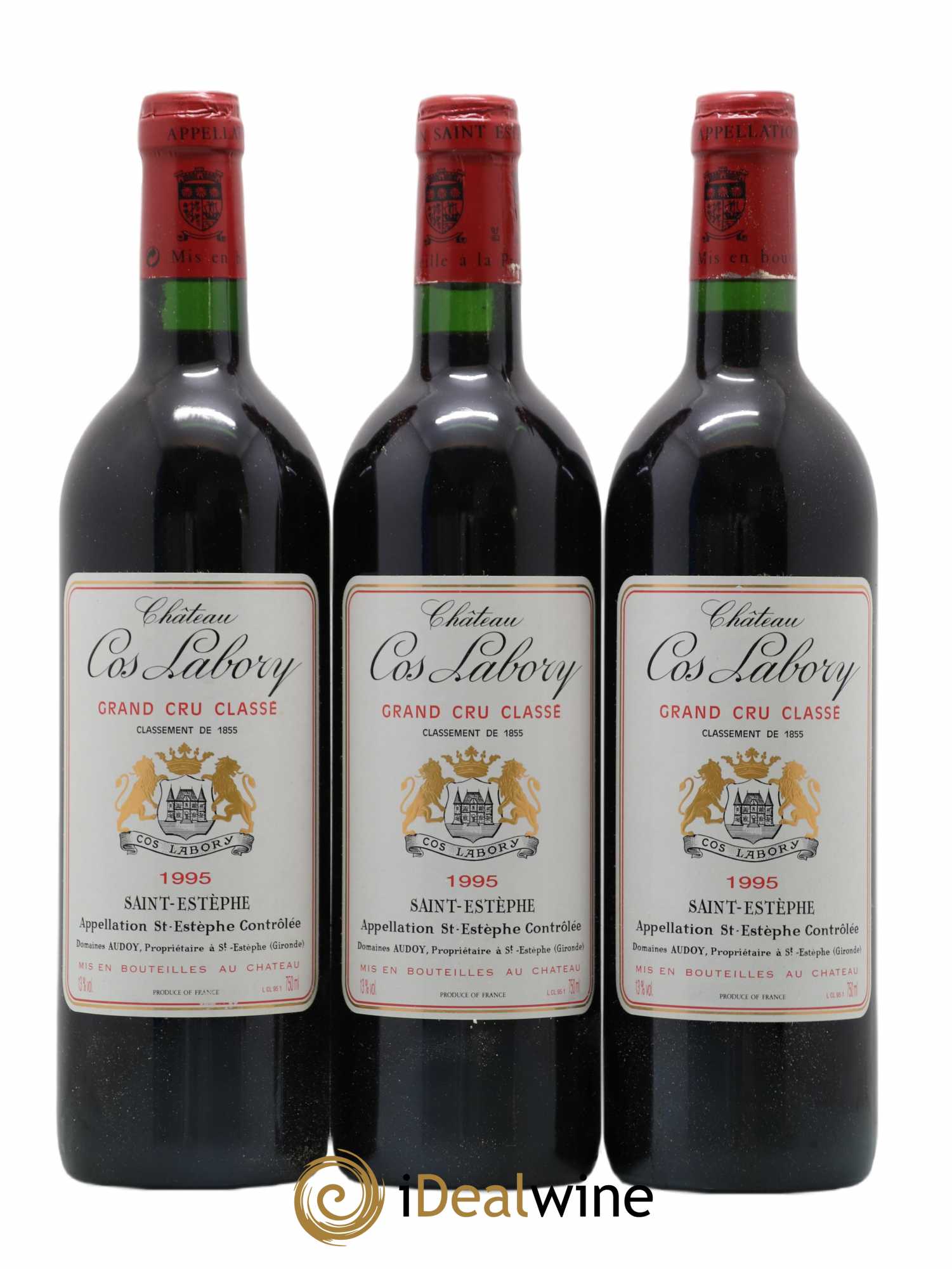 Château Cos Labory 5ème Grand Cru Classé 1995 - Lot de 3 bouteilles - 0