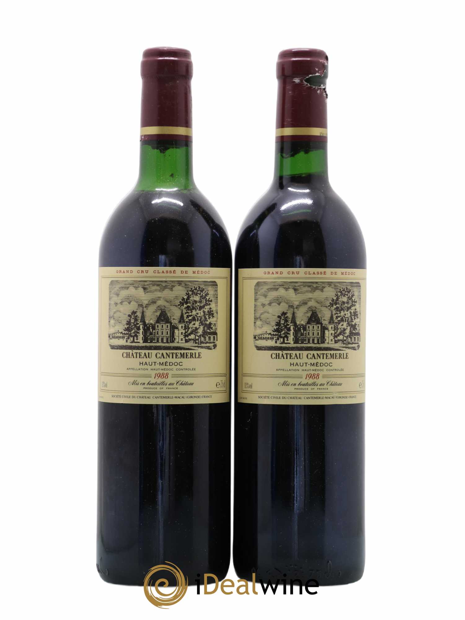 Château Cantemerle 5ème Grand Cru Classé 1998 - Lot de 2 bouteilles - 0