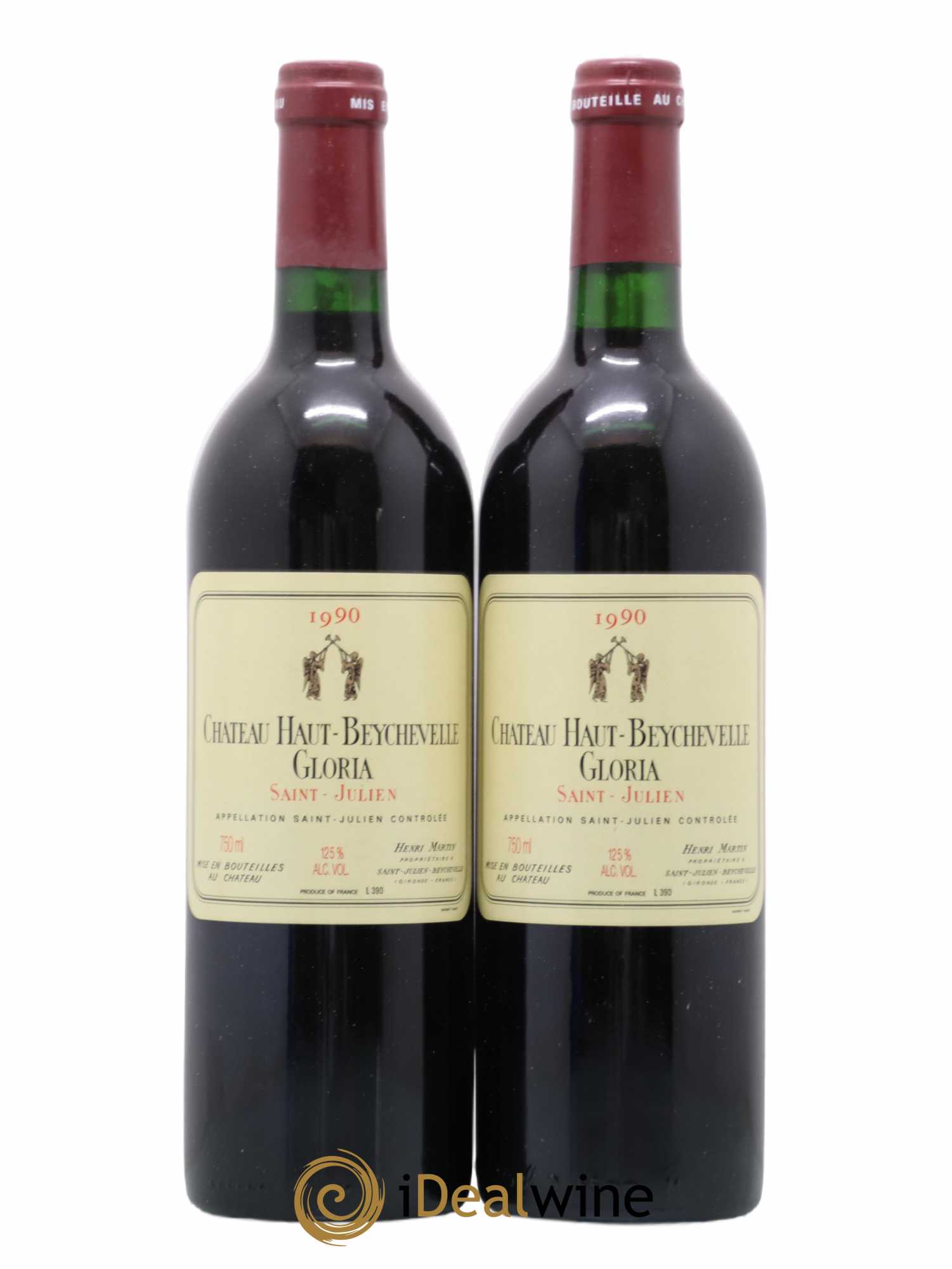 Château Haut Beychevelle Gloria 1990 - Lot de 2 bouteilles - 0