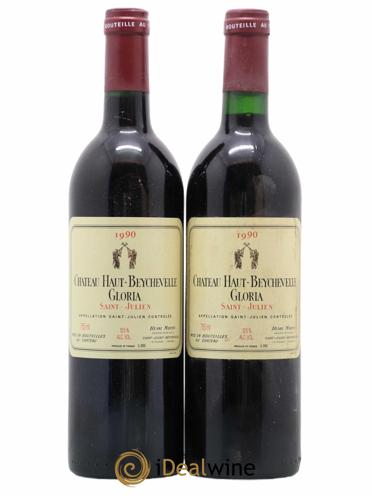 Château Haut Beychevelle Gloria 1990 - Lot de 2 bouteilles - 0