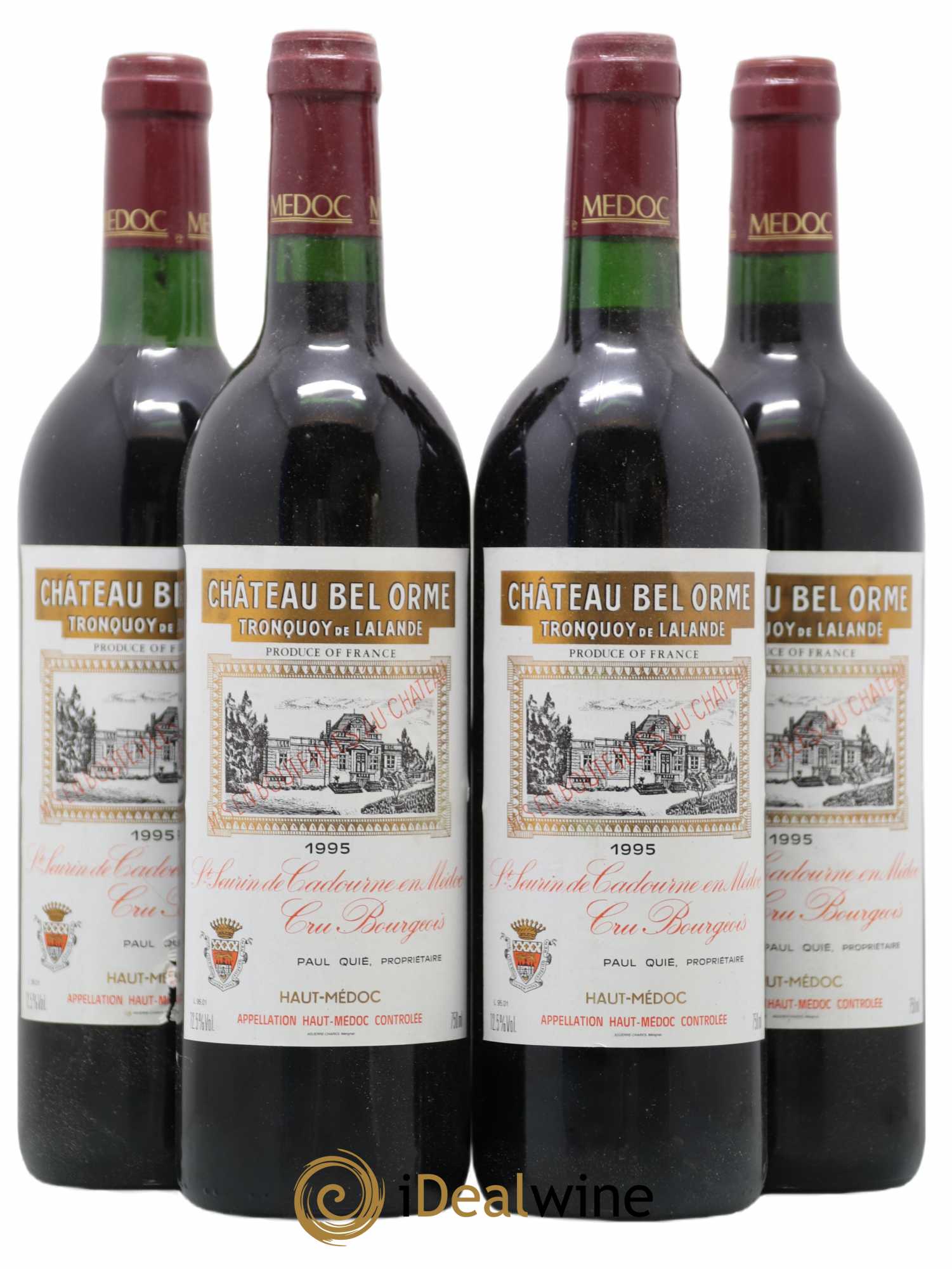 Château Bel Orme Tronquoy de Lalande Cru Bourgeois 1995 - Lot de 4 bouteilles - 0