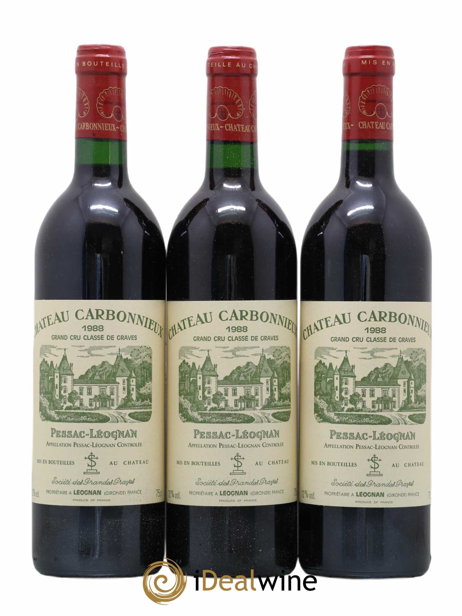 Château Carbonnieux Cru Classé de Graves 1988 - Lot de 6 bouteilles - 2