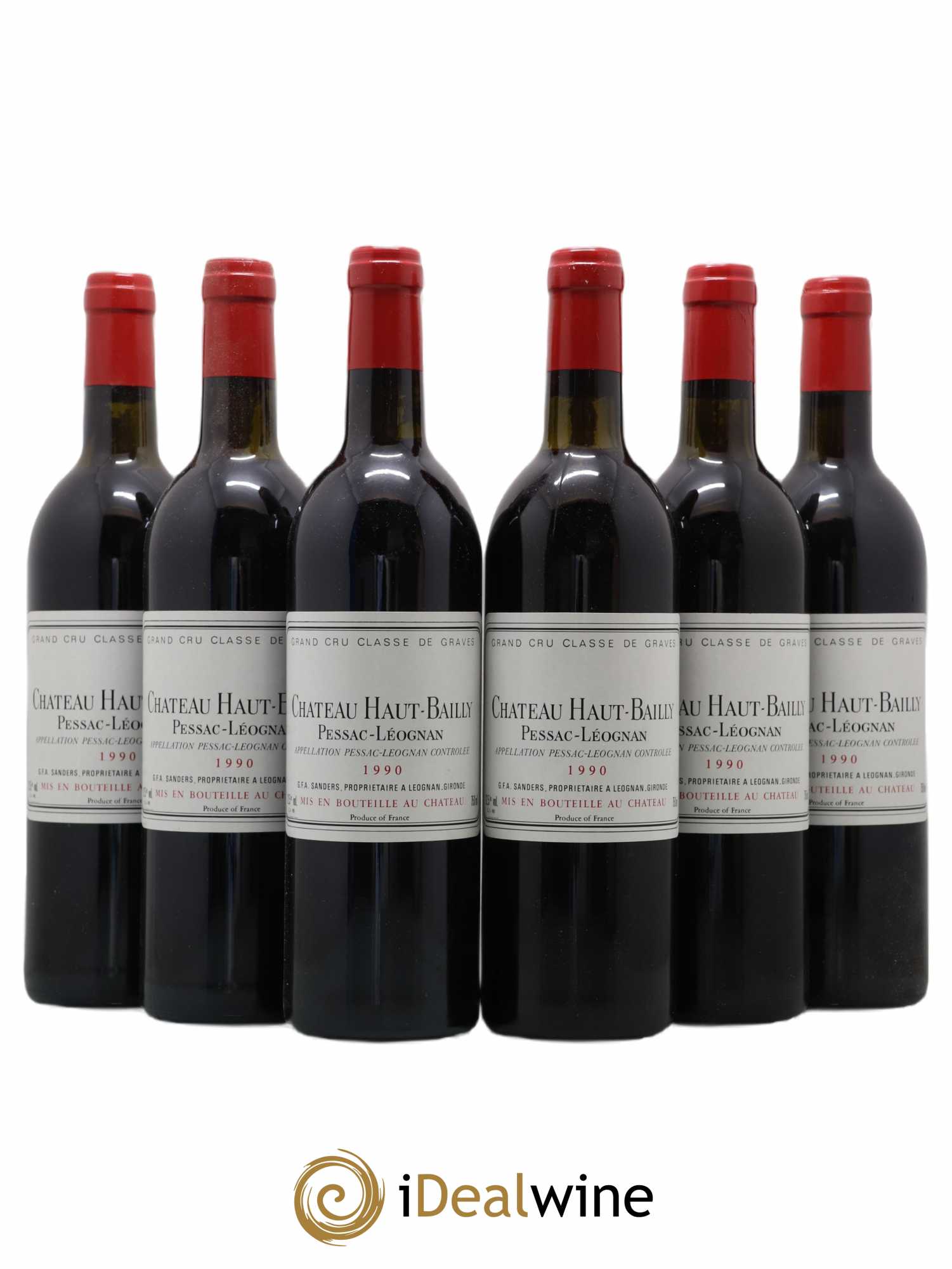 Château Haut-Bailly Cru Classé de Graves 1990 - Lot de 6 bouteilles - 0