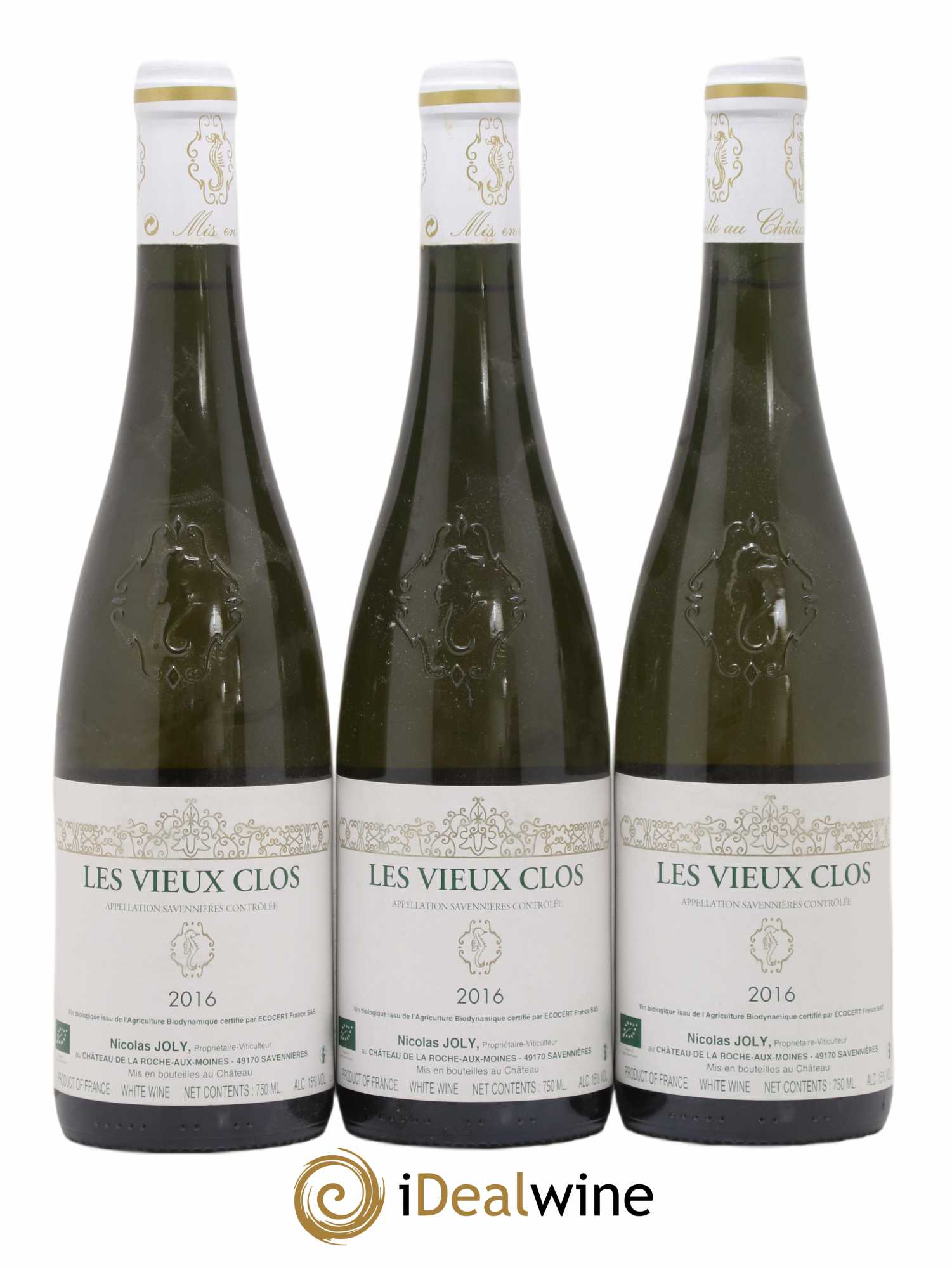Savennières Les Vieux Clos Vignobles de la Coulée de Serrant - Nicolas Joly 2016 - Lot de 3 bouteilles - 0