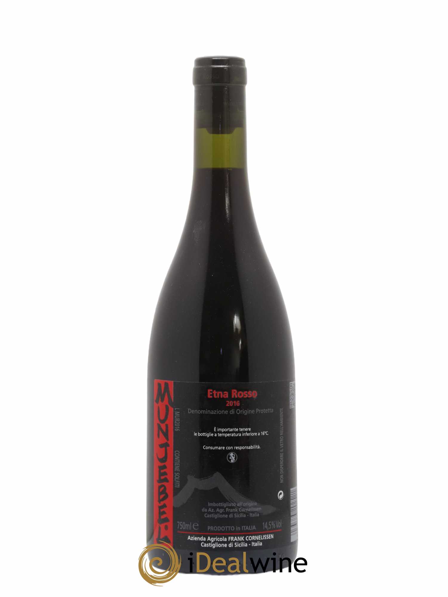 Etna Rosso Munjebel Frank Cornelissen 2016 - Lot de 1 bouteille - 0