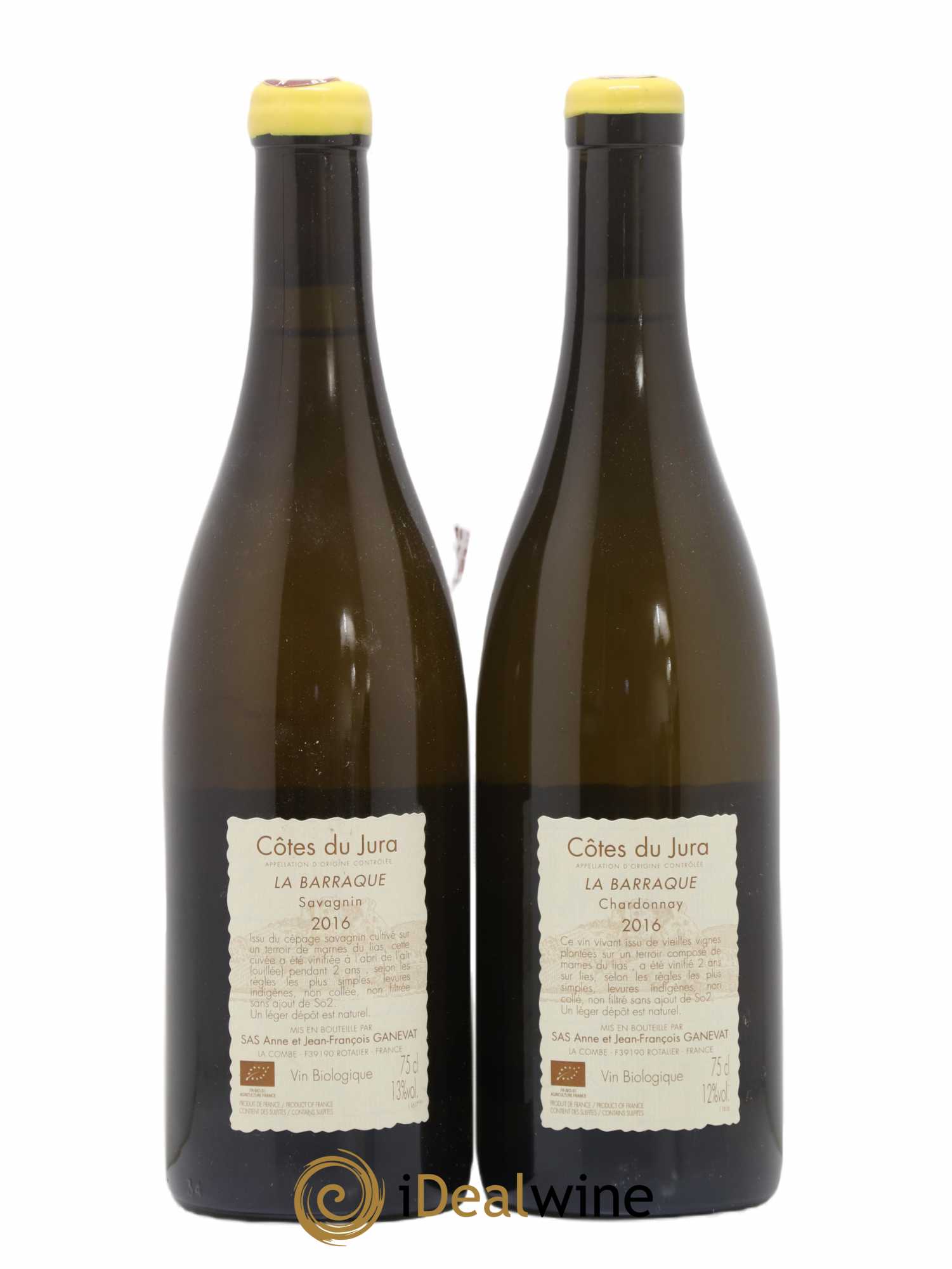 Côtes du Jura La Barraque Chardonnay Anne et Jean François Ganevat 2016 - Lot de 2 bouteilles - 1