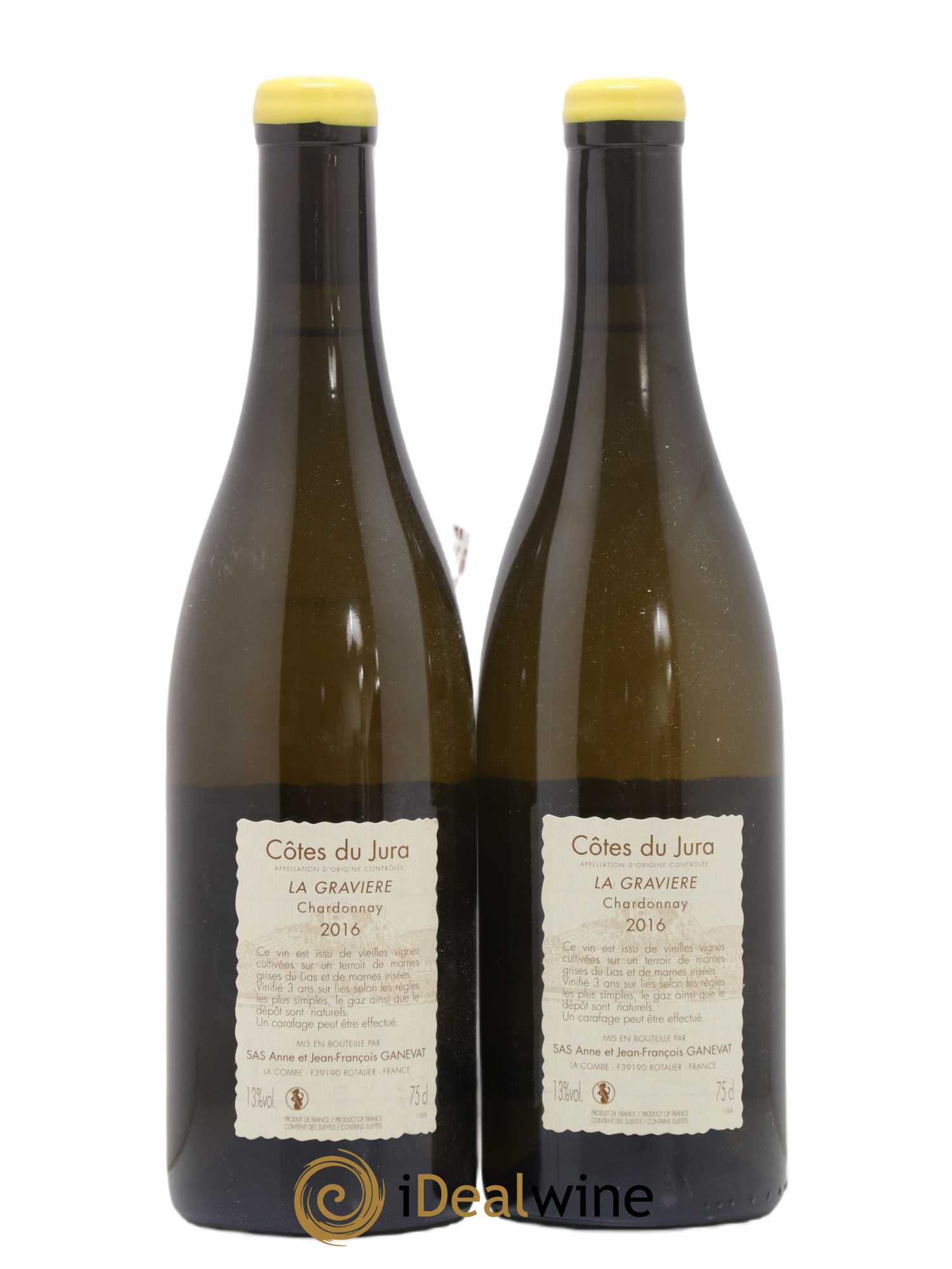 Côtes du Jura La Gravière Anne et Jean François Ganevat 2016 - Lot de 2 bouteilles - 1