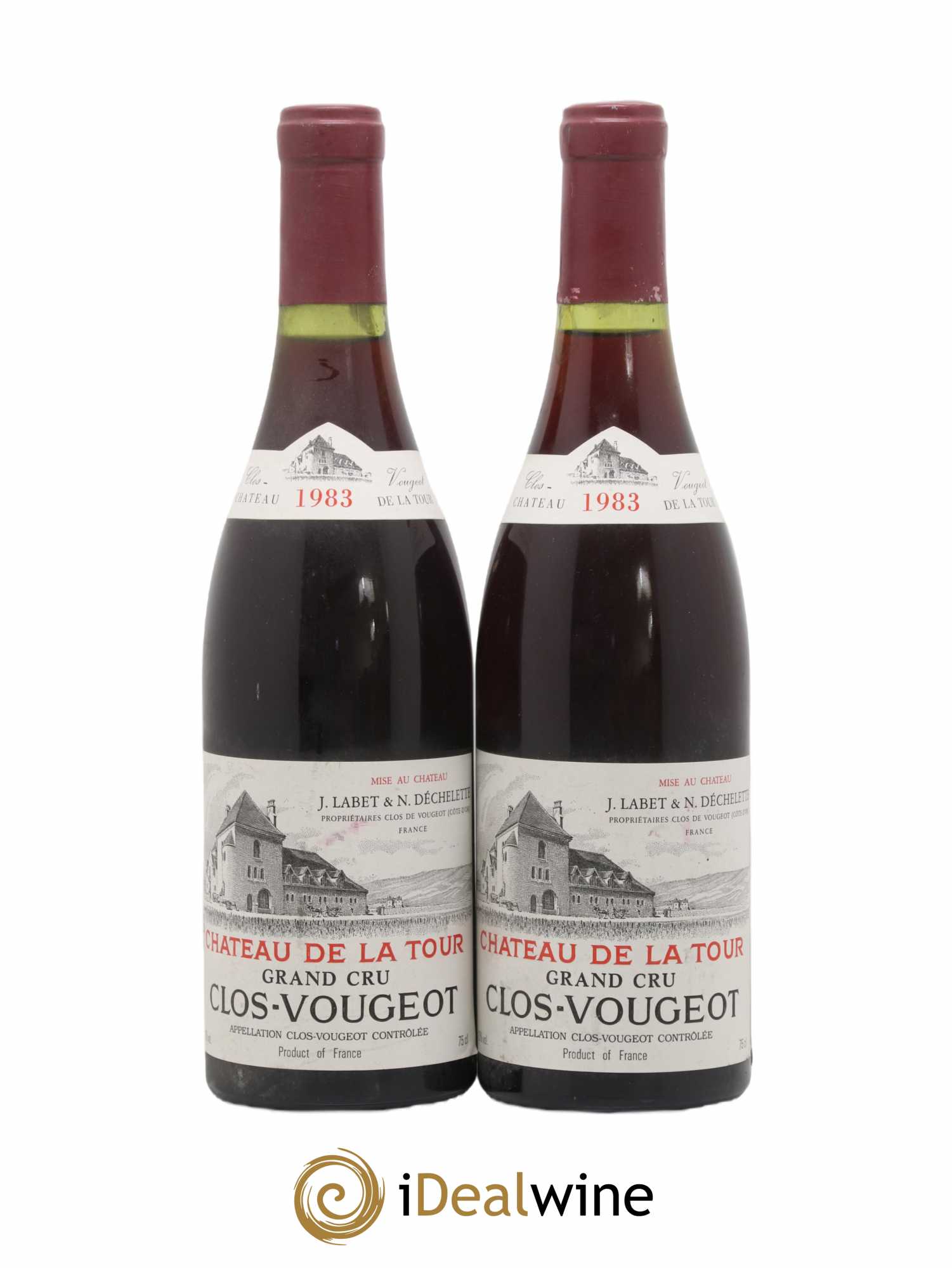 Clos de Vougeot Grand Cru Château de La Tour 1983 - Lot de 2 bouteilles - 0