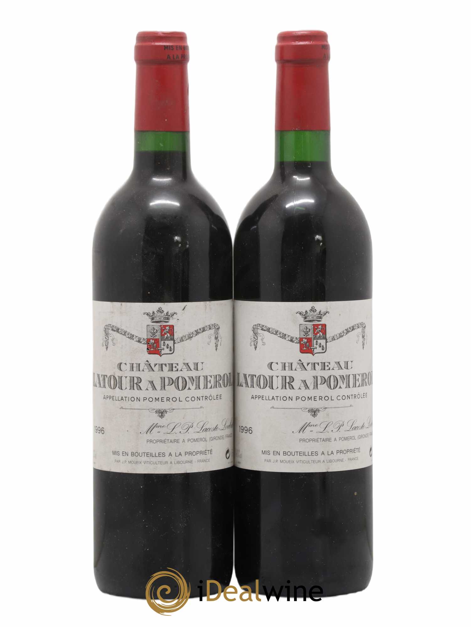 Château Latour à Pomerol 1996 - Lot de 2 bouteilles - 0