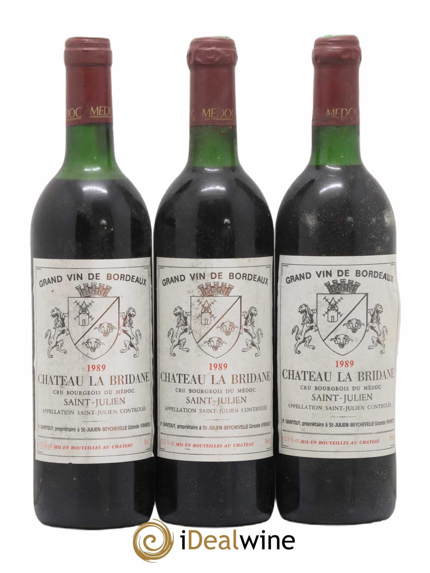 Château la Bridane Cru Bourgeois (sans prix de réserve) 1989 - Lot de 3 bouteilles - 0