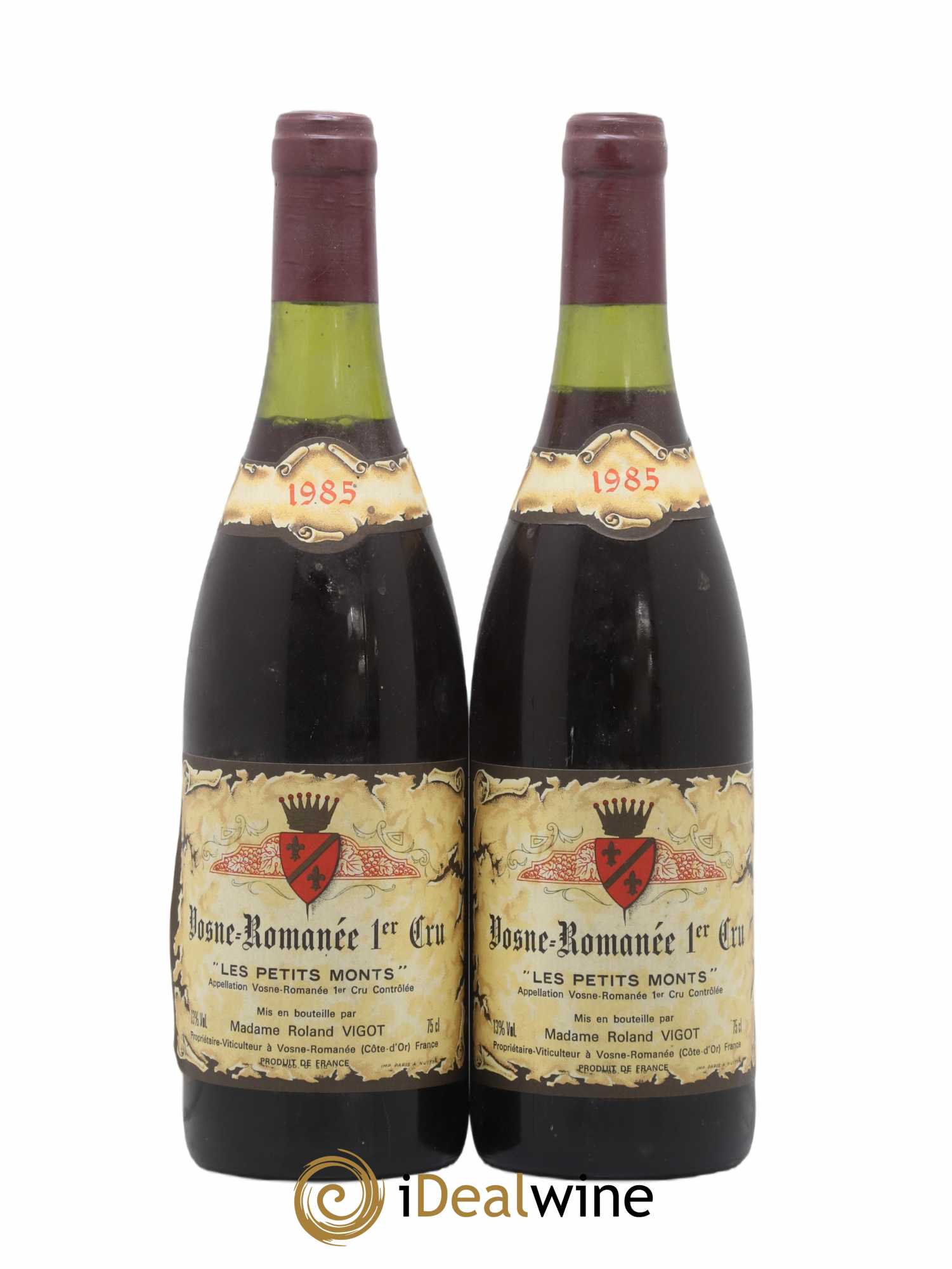 Vosne-Romanée 1er Cru Les Petits Monts Mme Roland Vigot 1985 - Lot de 2 bouteilles - 0