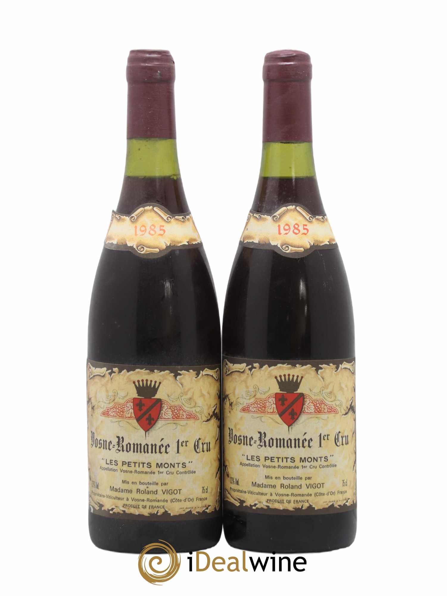 Vosne-Romanée 1er Cru Les Petits Monts Mme Roland Vigot 1985 - Posten von 2 Flaschen - 0