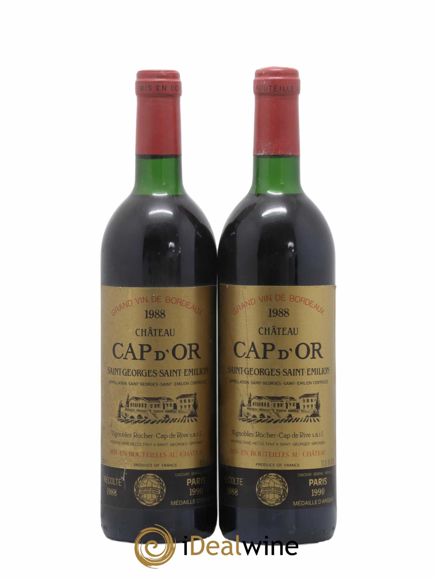 Château Cap d'Or 1988 - Lot de 2 bouteilles - 0
