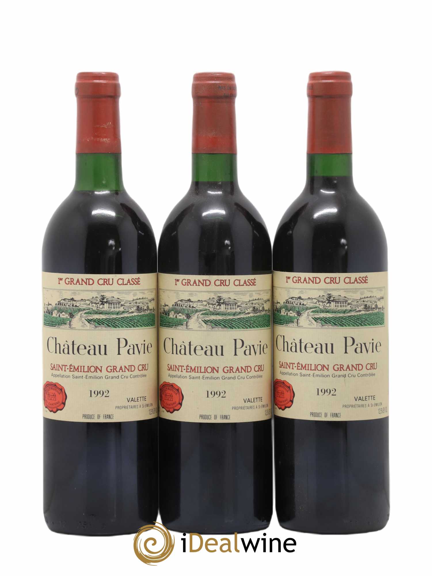 Château Pavie 1er Grand Cru Classé A 1992 - Lot de 3 bouteilles - 0