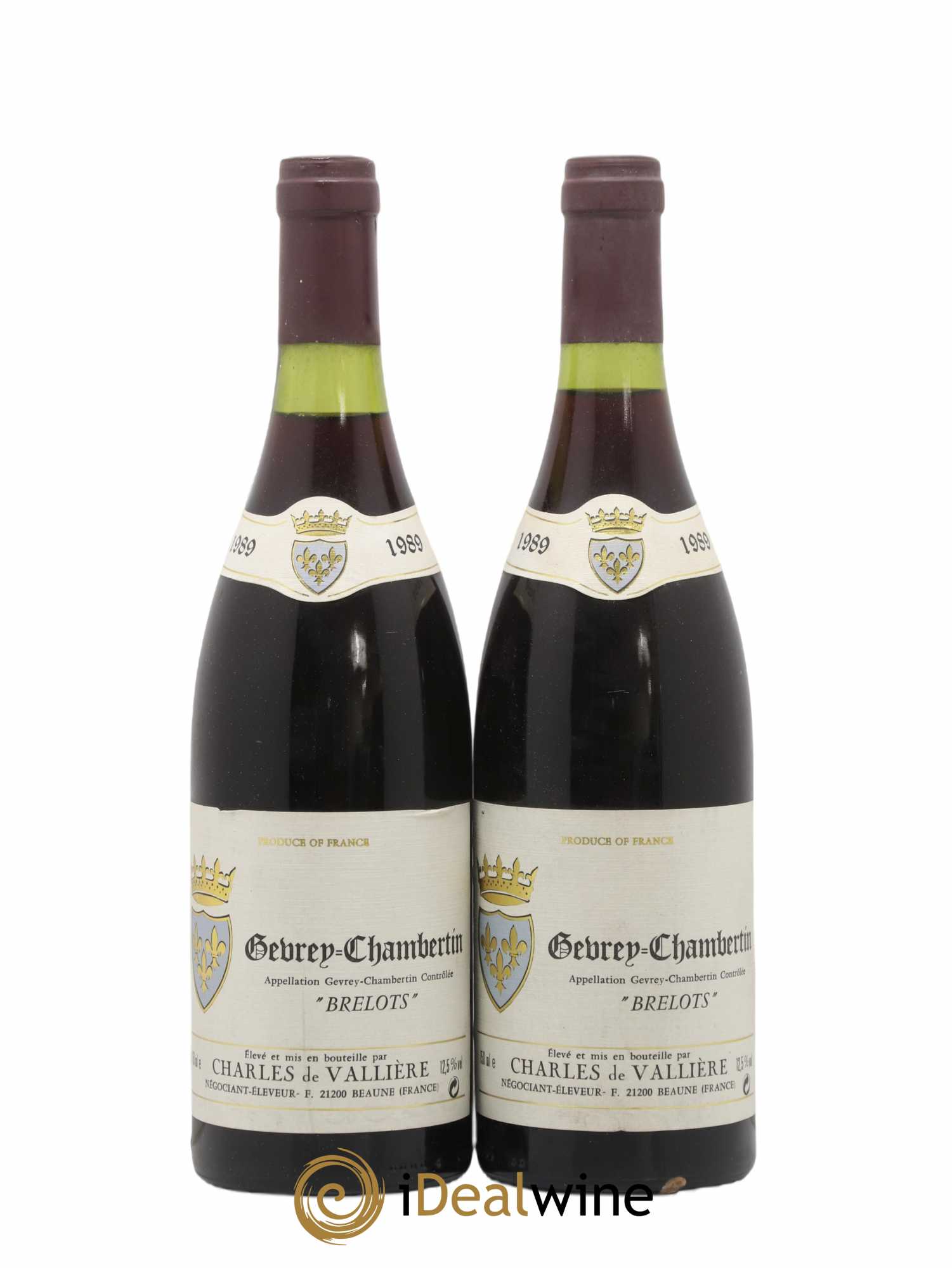 Gevrey-Chambertin Brelots Charles De Valliere 1989 - Posten von 2 Flaschen - 0