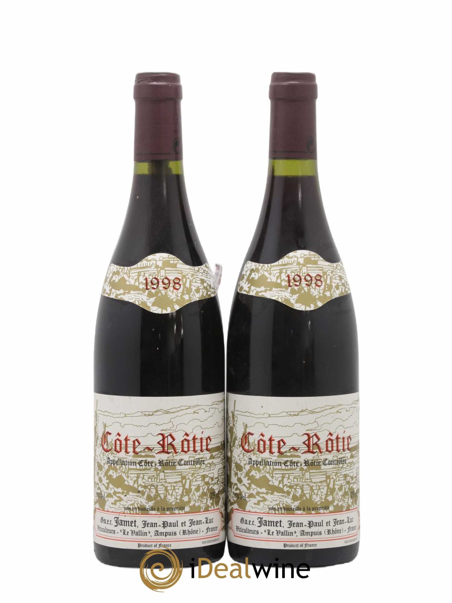 Côte-Rôtie Jamet (Domaine) 1998 - Lot de 2 bouteilles - 0