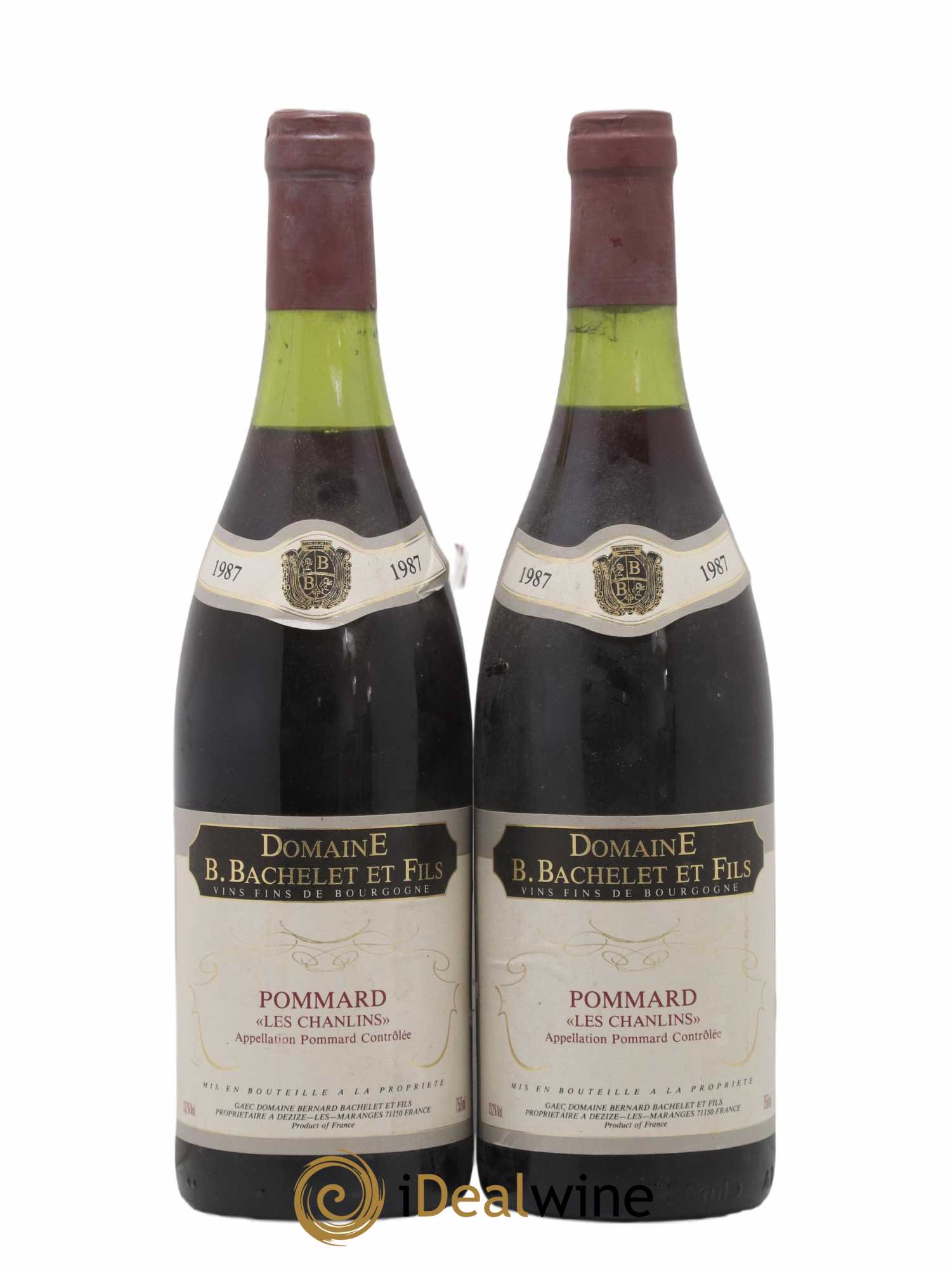 Pommard Les Chanlins Domaine B.Bachelet et Fils 1987 - Posten von 2 Flaschen - 0