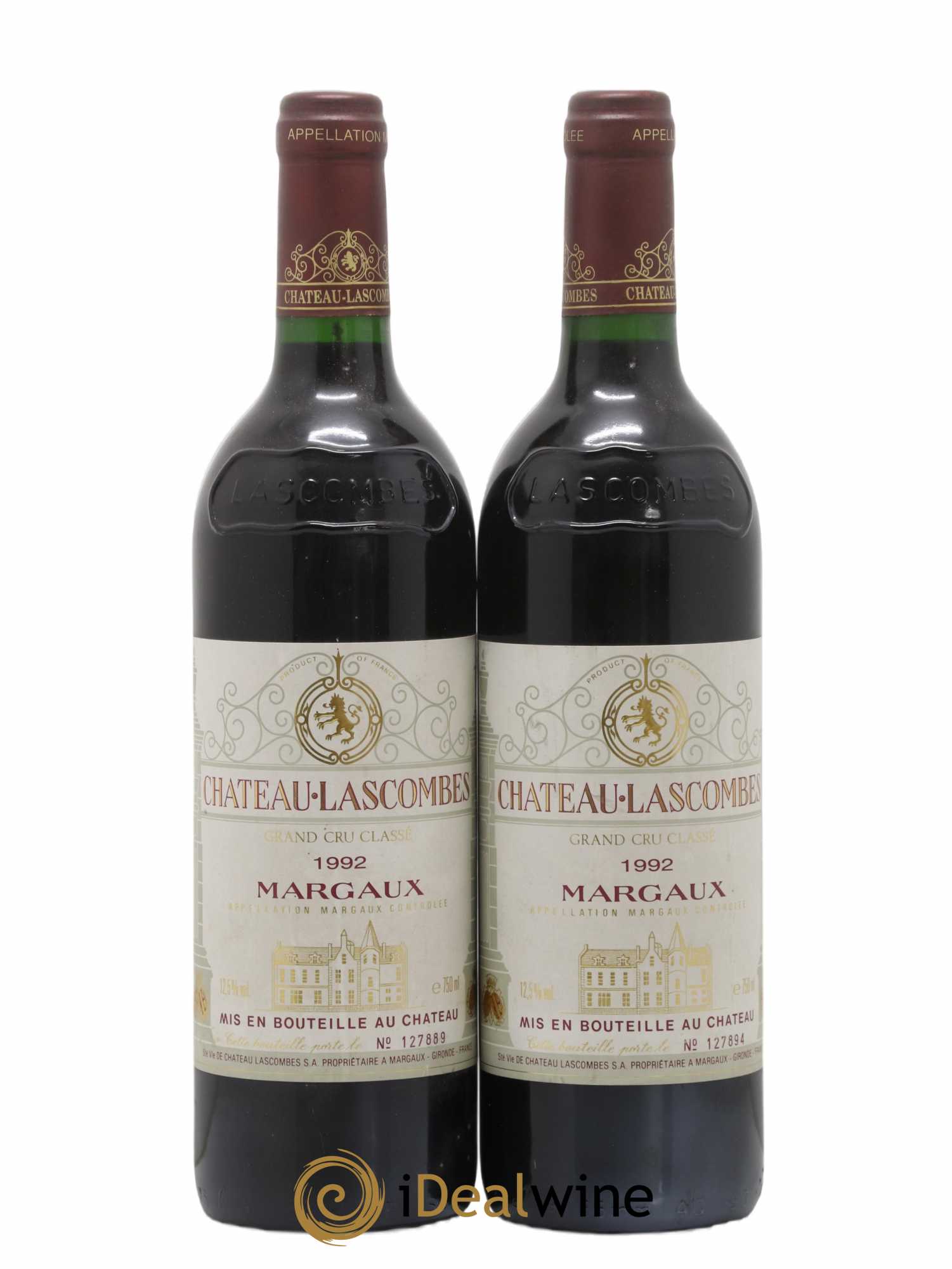 Château Lascombes 2ème Grand Cru Classé 1992 - Lot de 2 bouteilles - 0