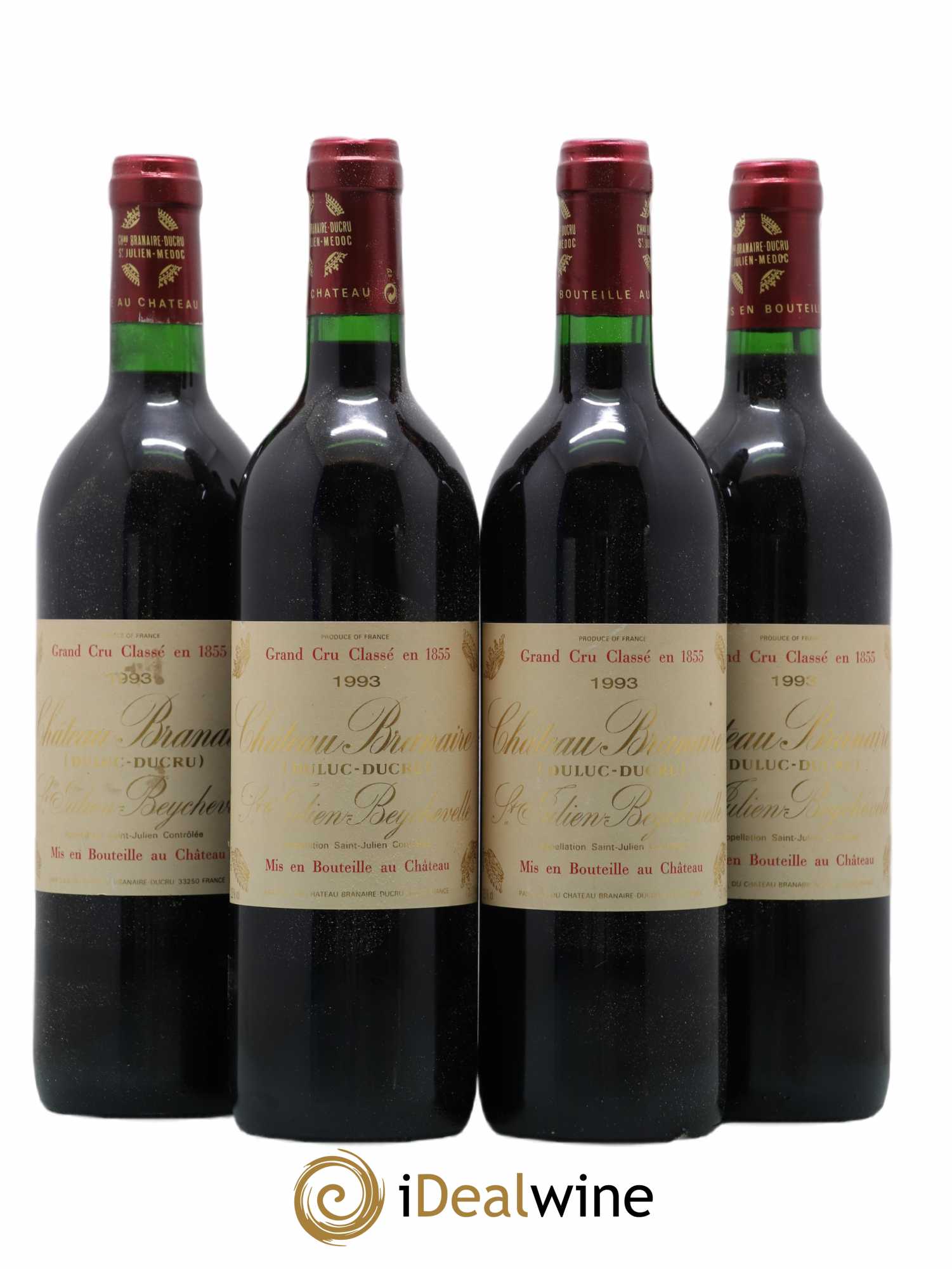 Château Branaire Ducru 4ème Grand Cru Classé 1993 - Lot de 4 bouteilles - 0
