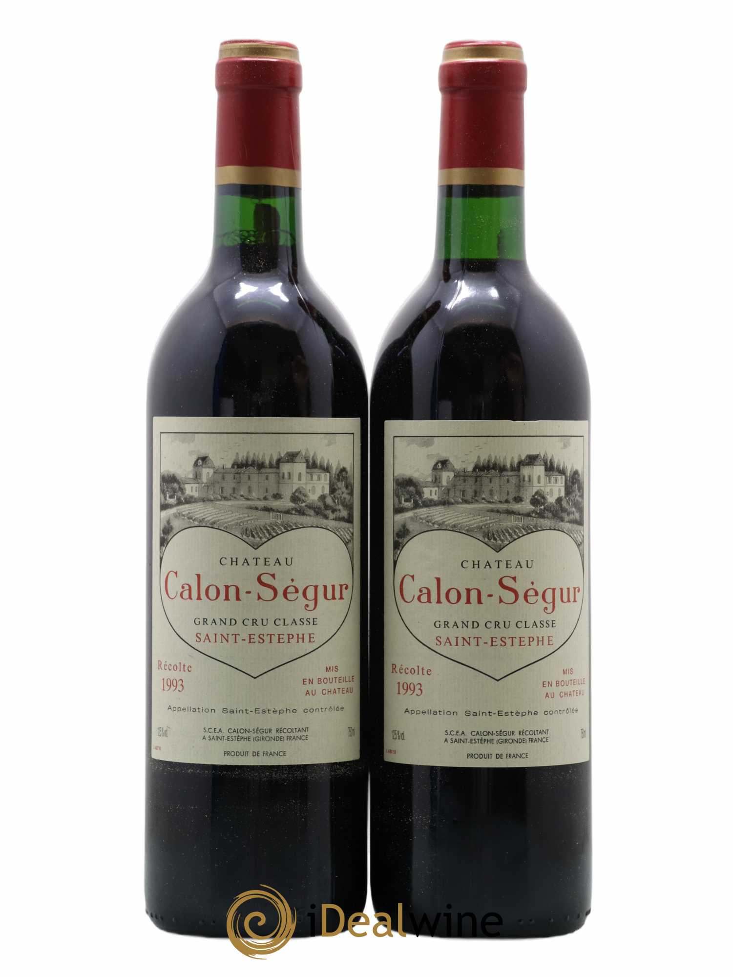 Château Calon Ségur 3ème Grand Cru Classé 1993 - Lot de 2 bouteilles - 0