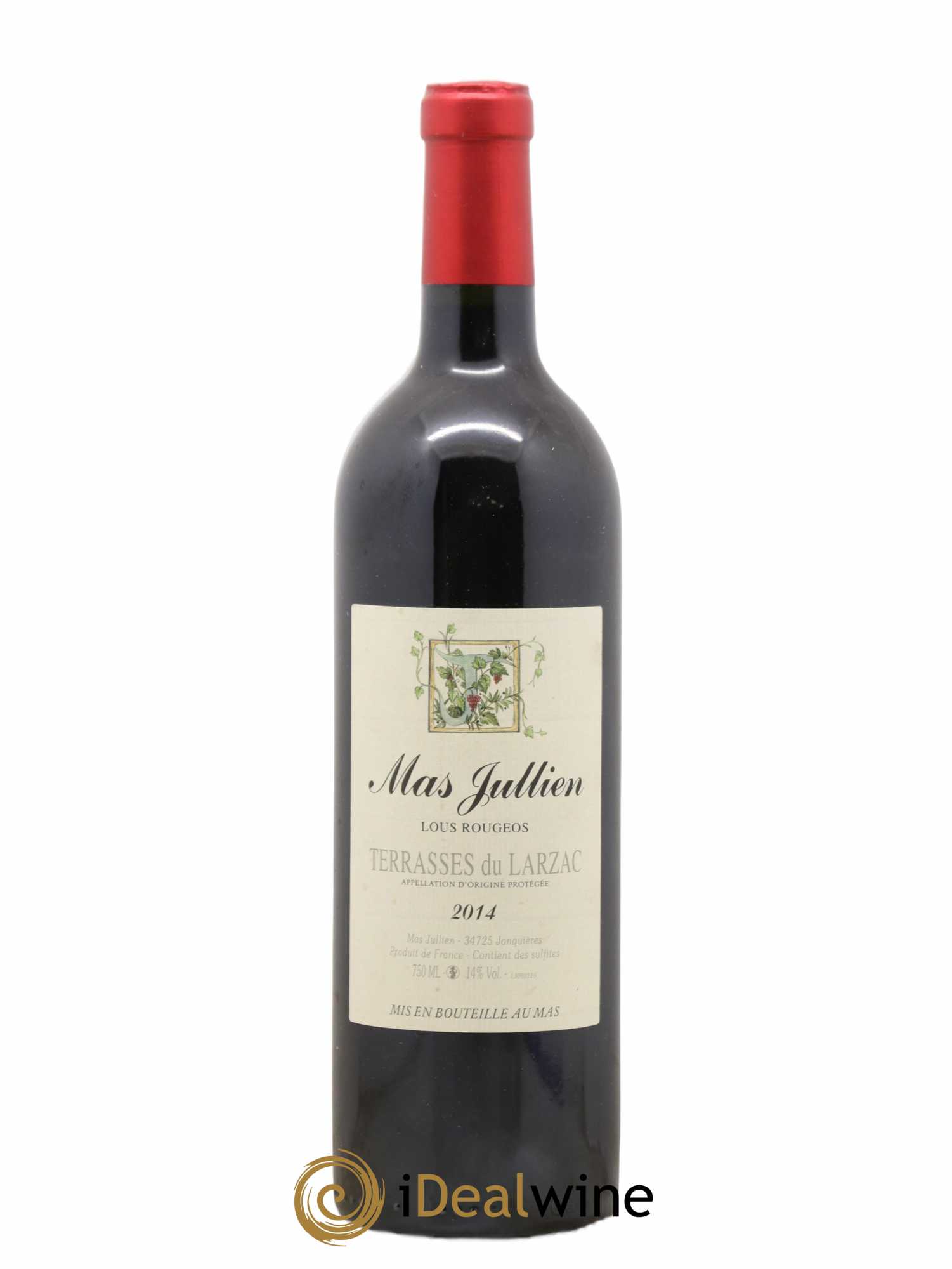 Terrasses du Larzac Mas Jullien Lous Rougeos Olivier Jullien 2014 - Lot de 1 bouteille - 0