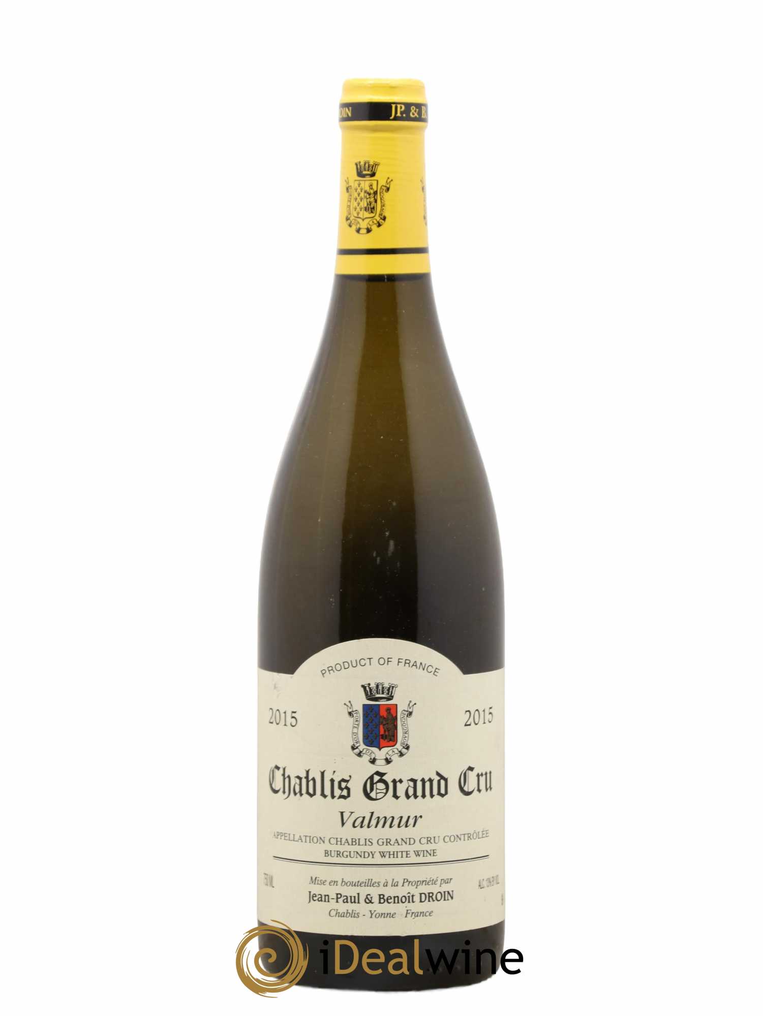 Chablis Grand Cru Valmur Jean-Paul & Benoît Droin (Domaine) 2015 - Lot de 1 bouteille - 0
